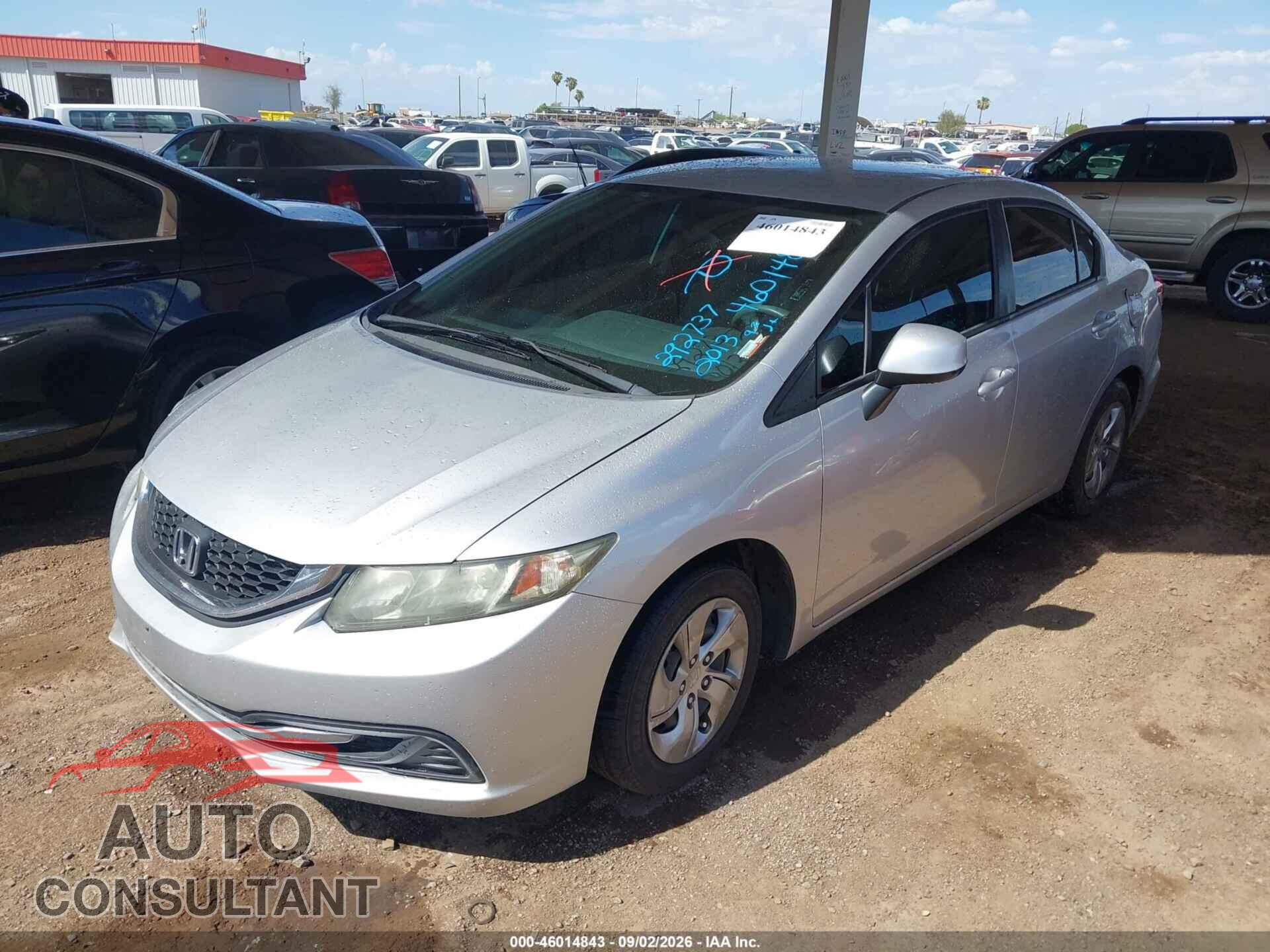 HONDA CIVIC 2013 - 19XFB2F56DE292737