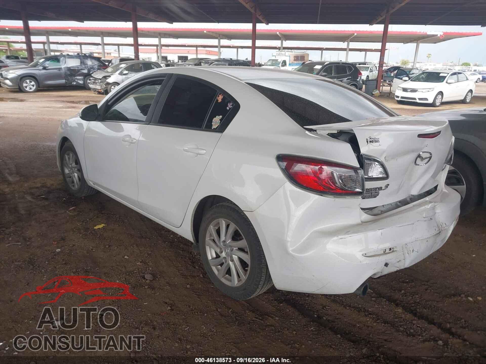 MAZDA MAZDA3 2012 - JM1BL1V7XC1696540