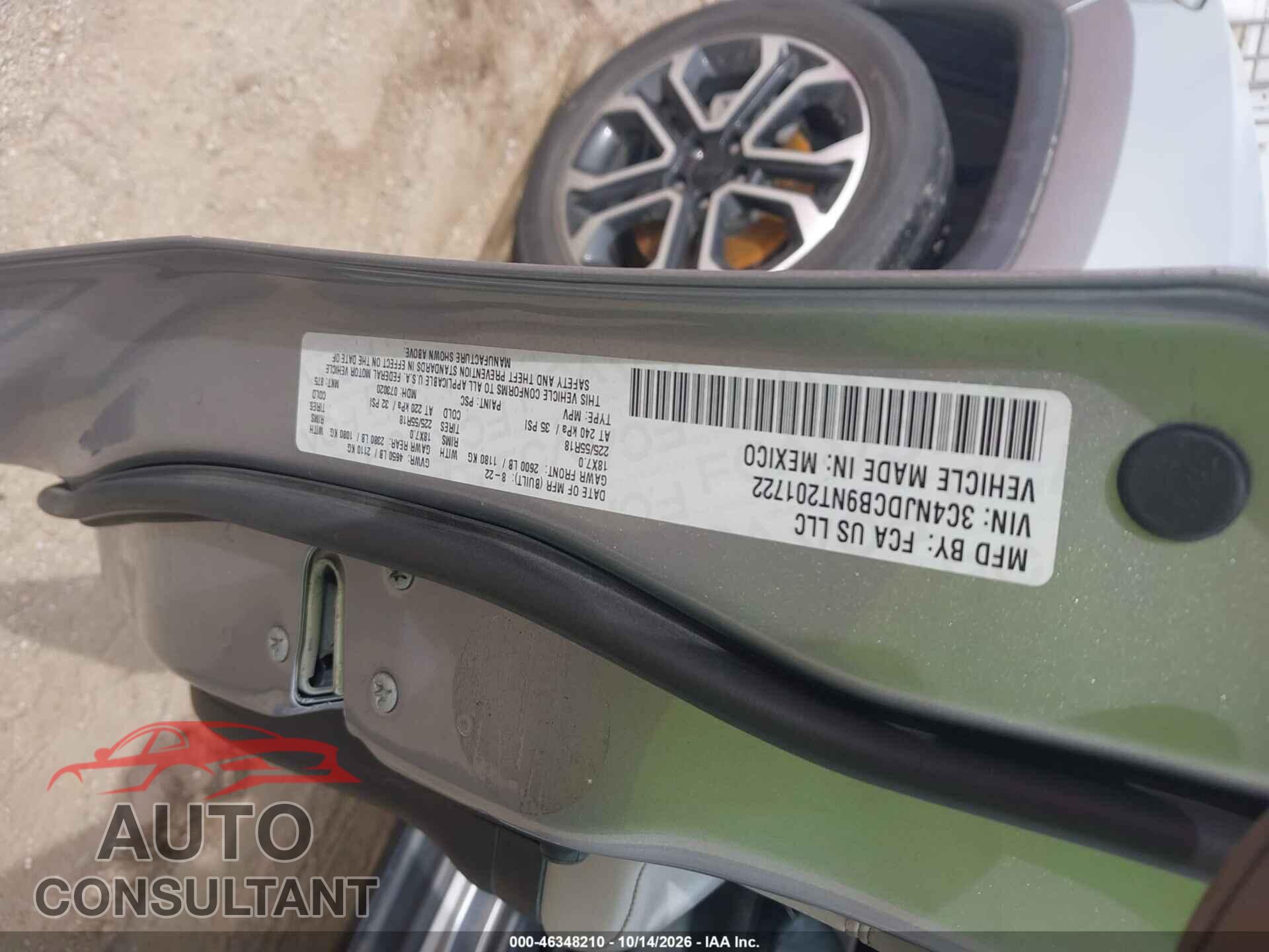 JEEP COMPASS 2022 - 3C4NJDCB9NT201722