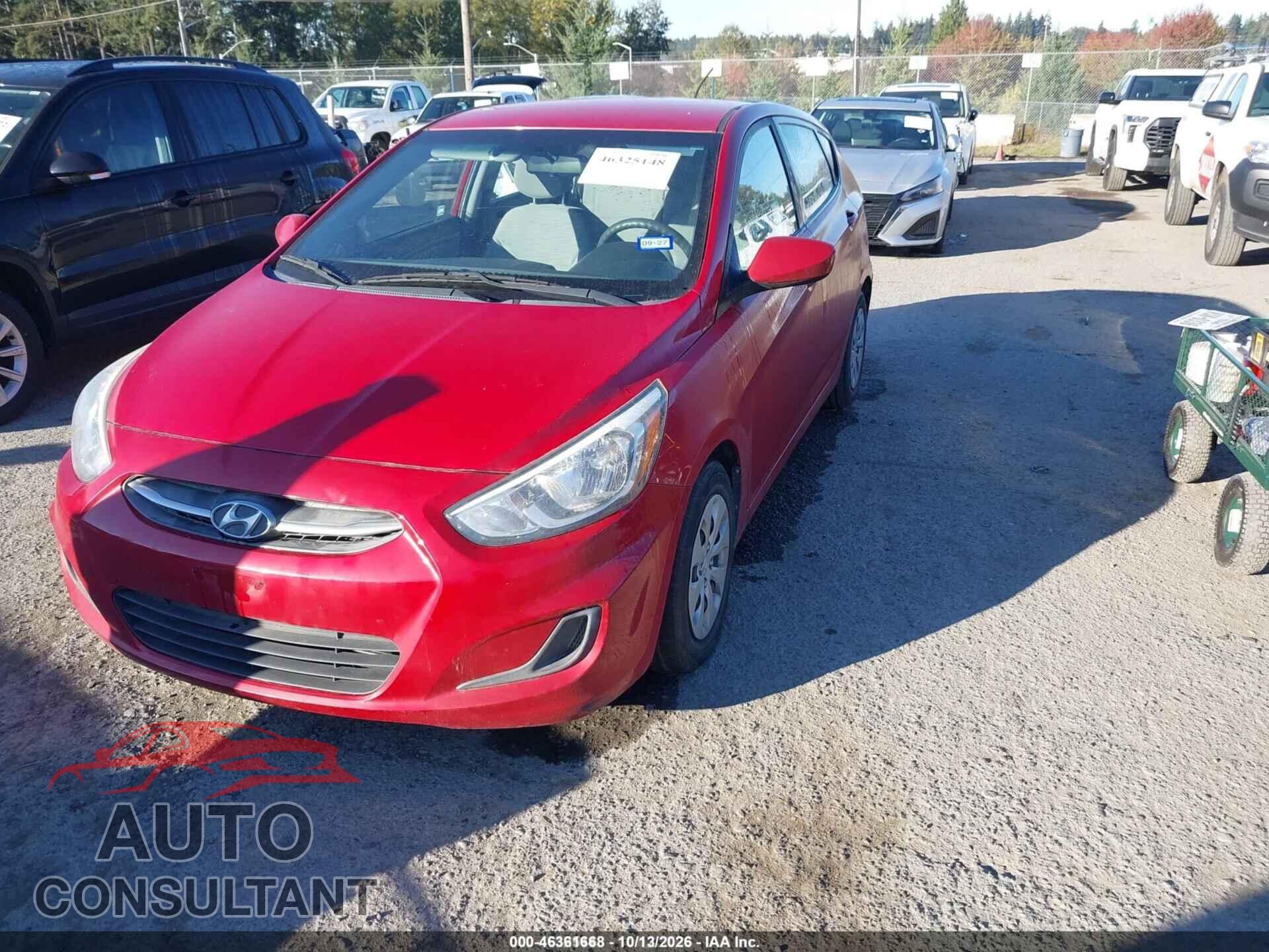 HYUNDAI ACCENT 2016 - KMHCT5AE6GU273907