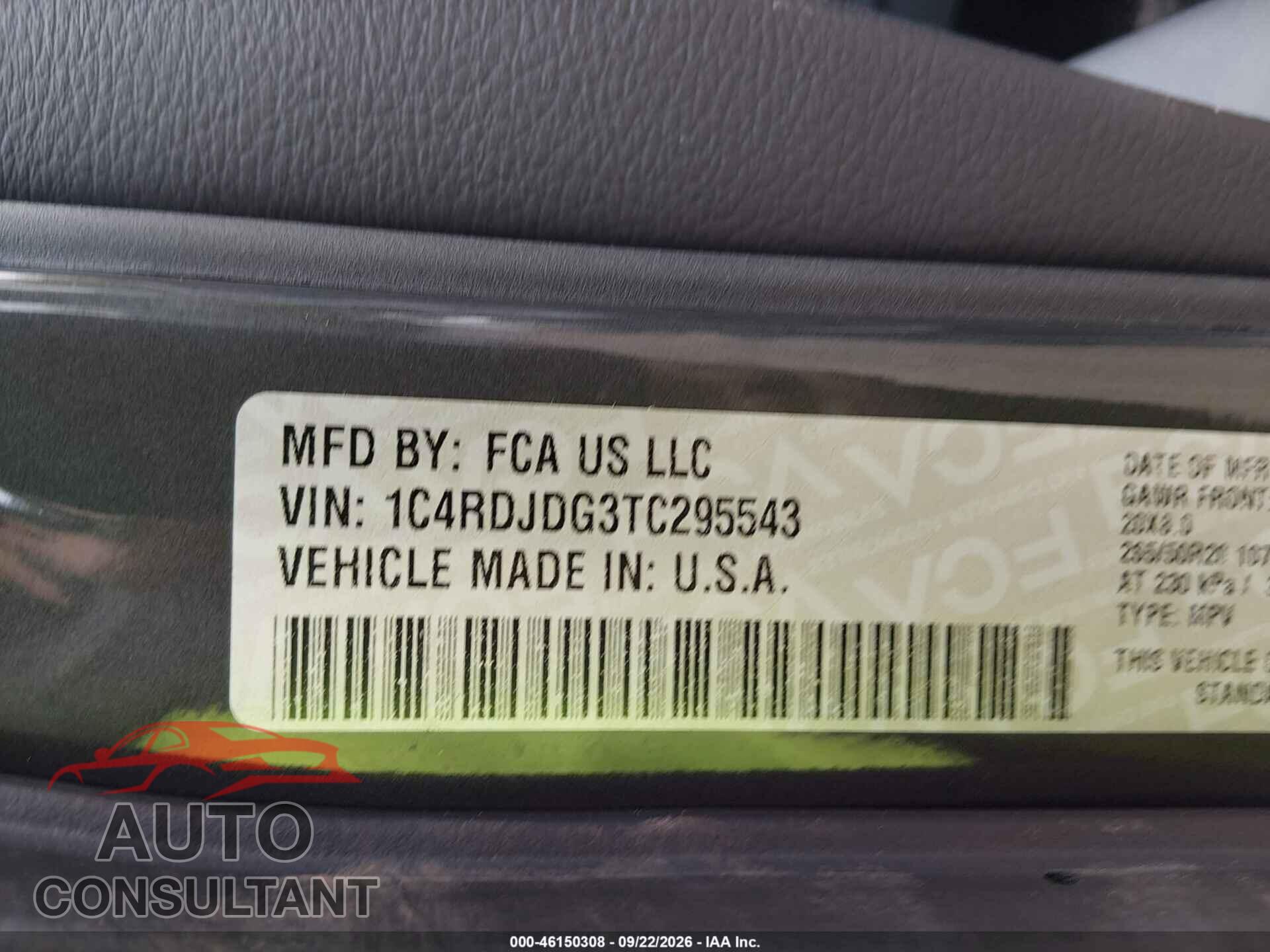 DODGE DURANGO 2026 - 1C4RDJDG3TC295543