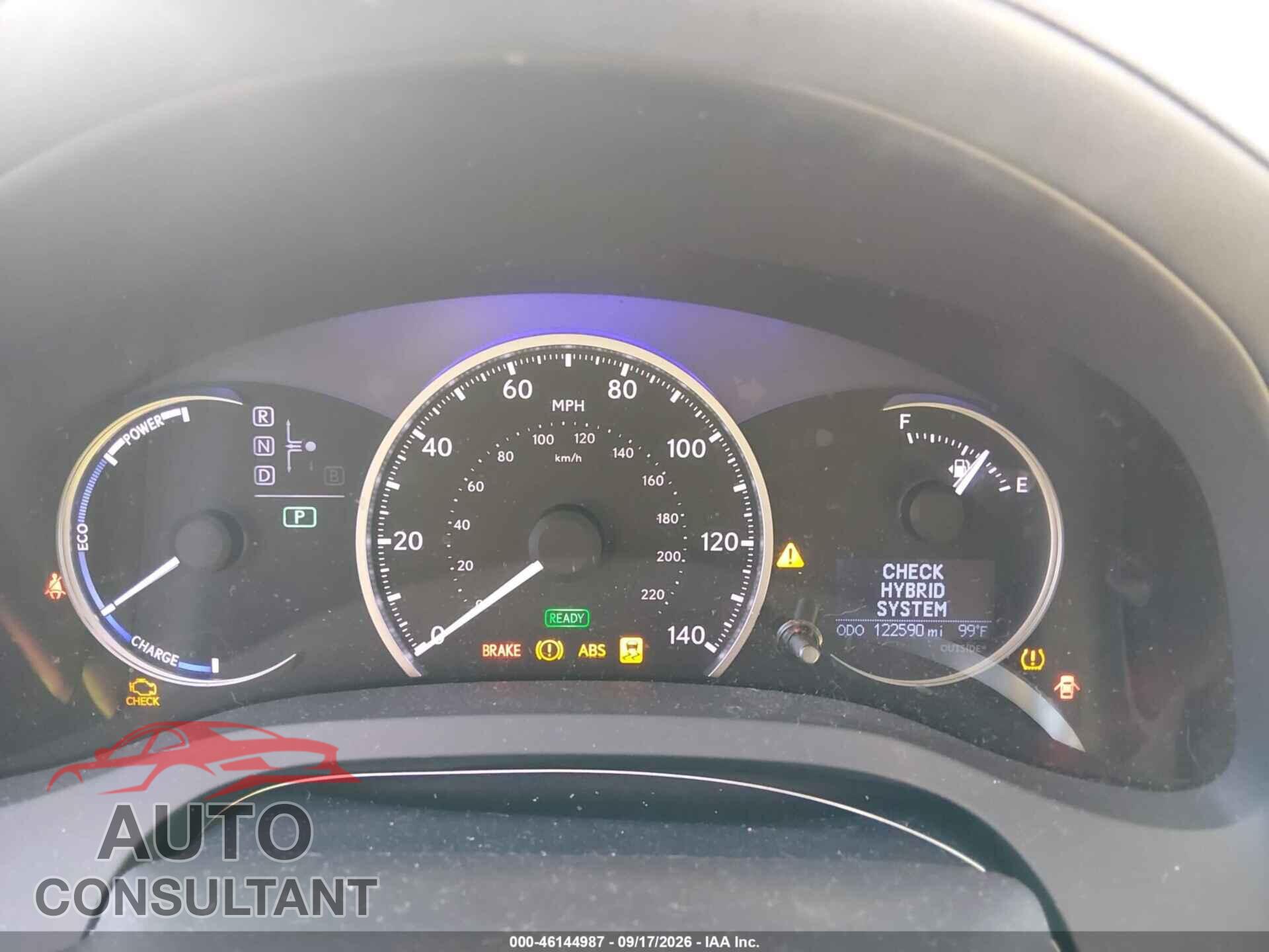 LEXUS CT 200H 2011 - JTHKD5BH2B2006997