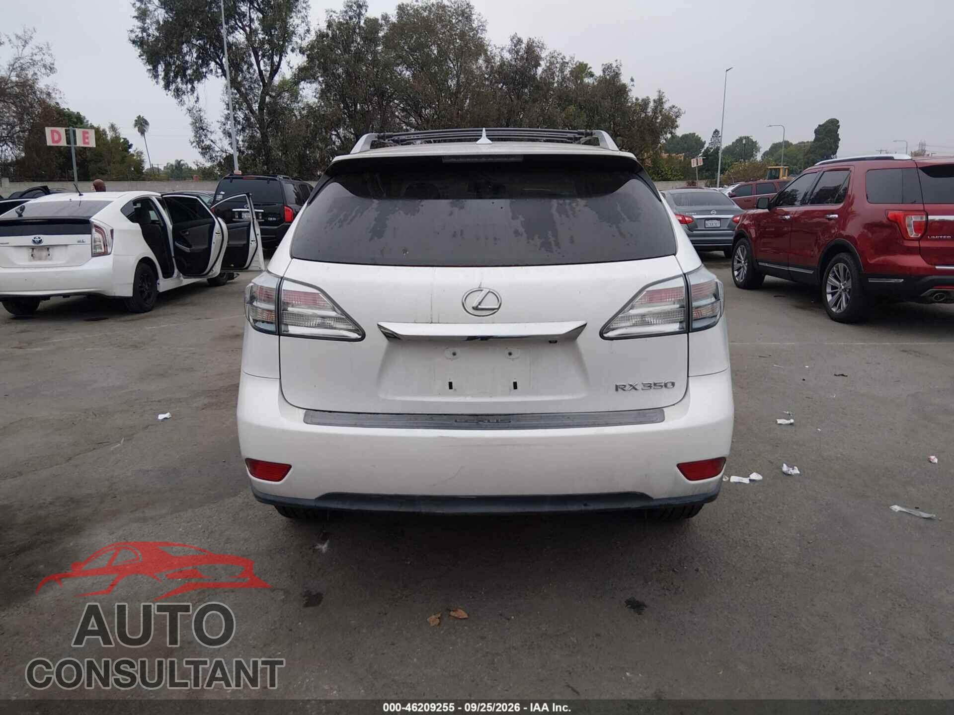 LEXUS RX 350 2010 - 2T2ZK1BA7AC013487