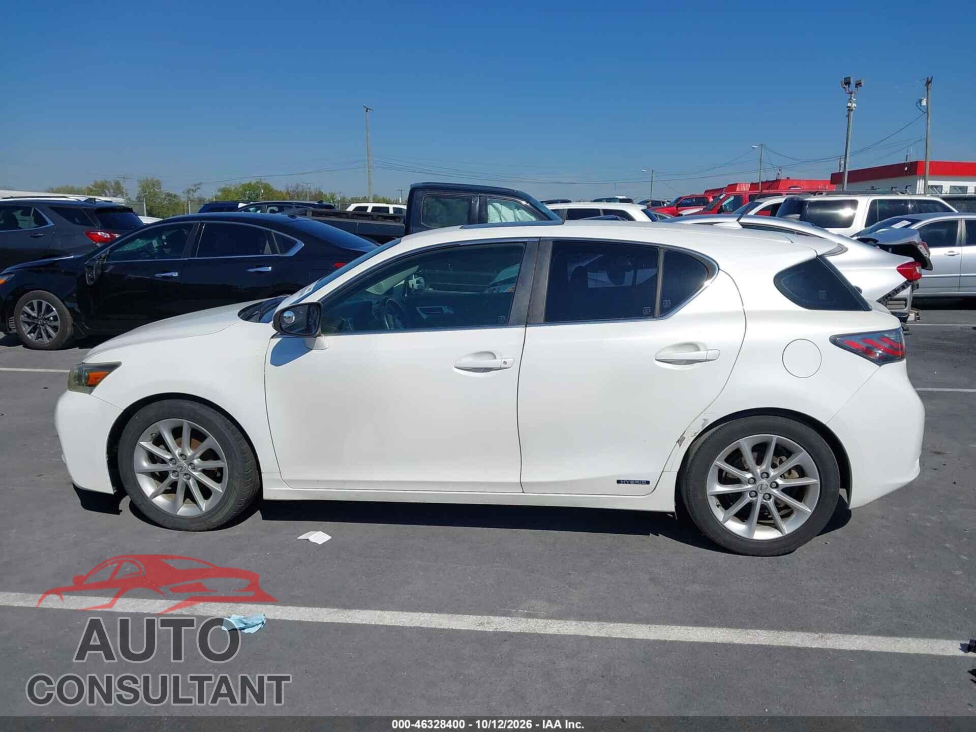 LEXUS CT 200H 2012 - JTHKD5BH1C2098282