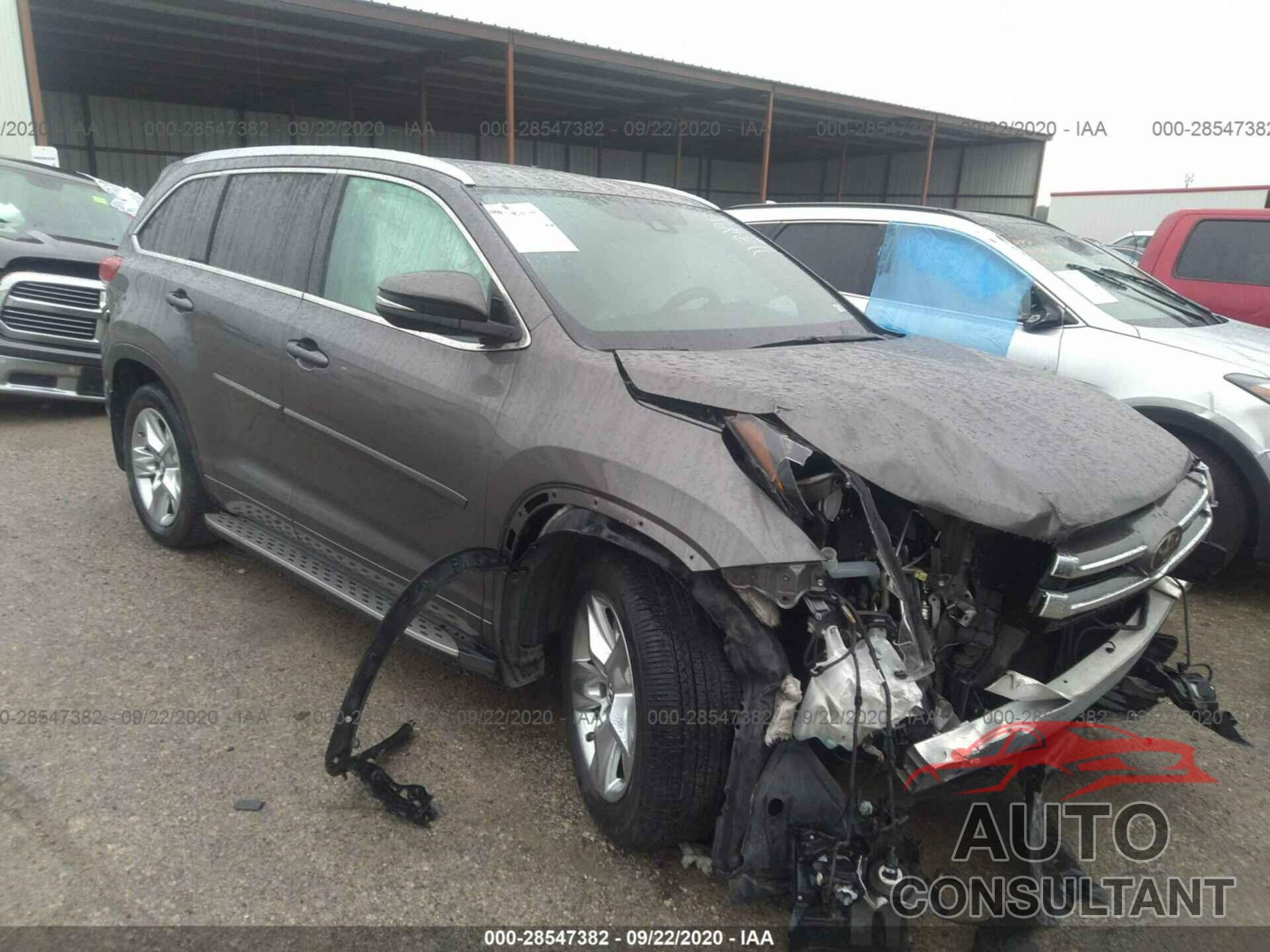 TOYOTA HIGHLANDER 2017 - 5TDYZRFH6HS194794