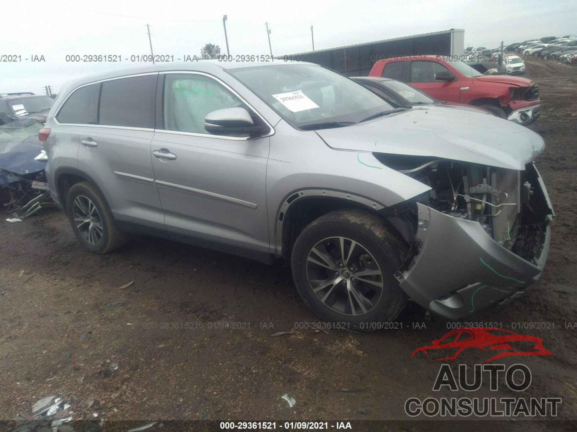 TOYOTA HIGHLANDER 2019 - 5TDZARFH4KS043584