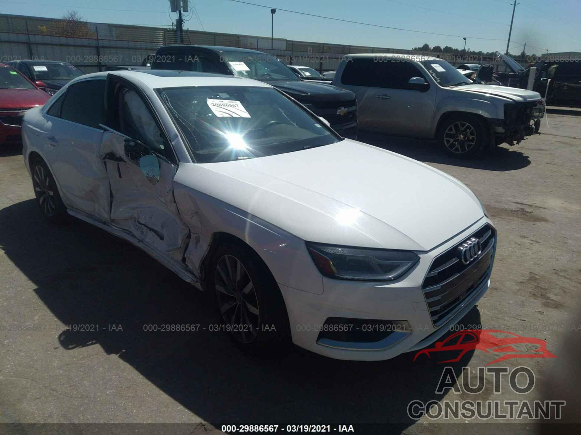 AUDI A4 2020 - WAUGMAF4XLA038074