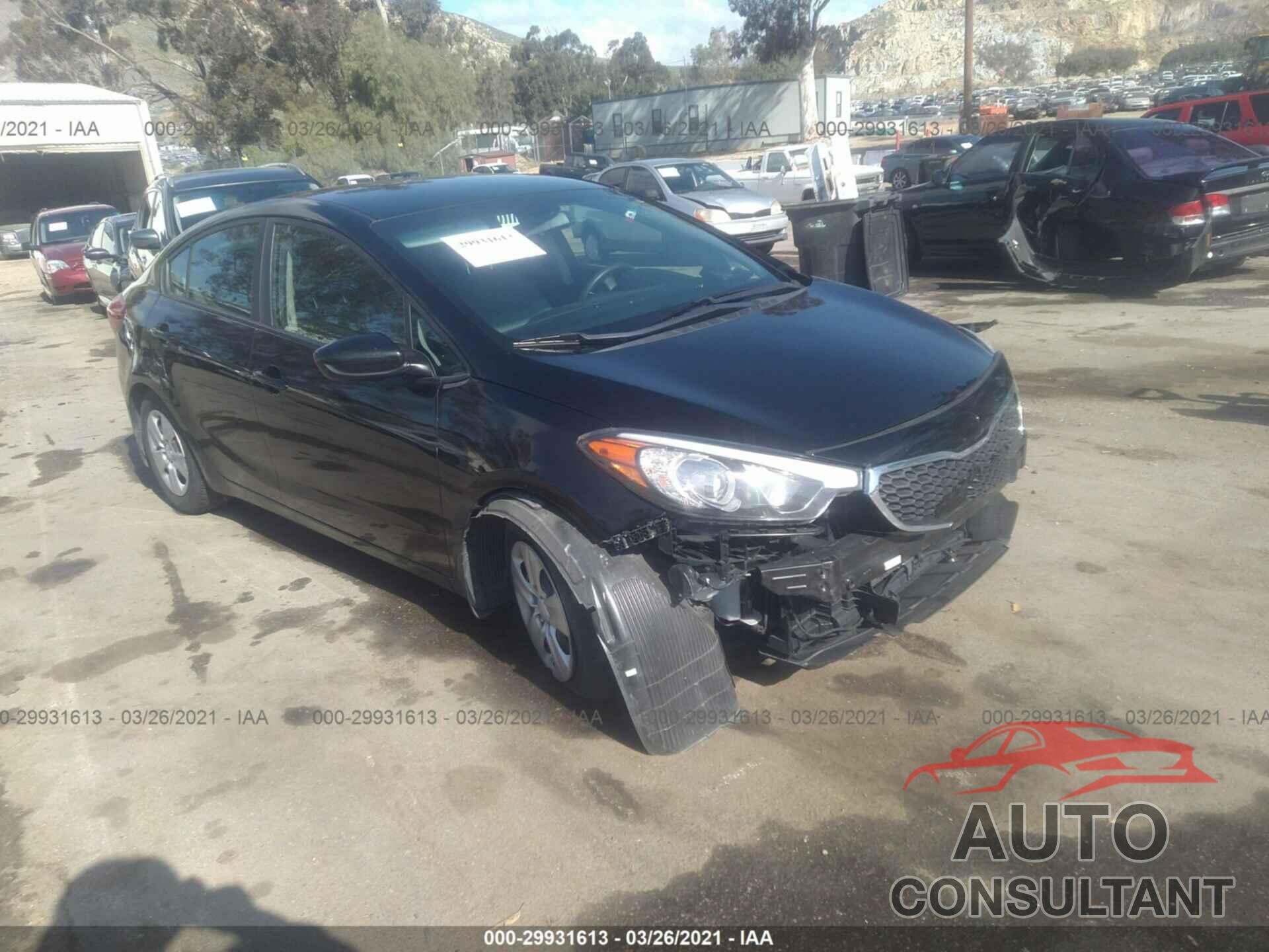 KIA FORTE 2016 - KNAFK4A61G5539381
