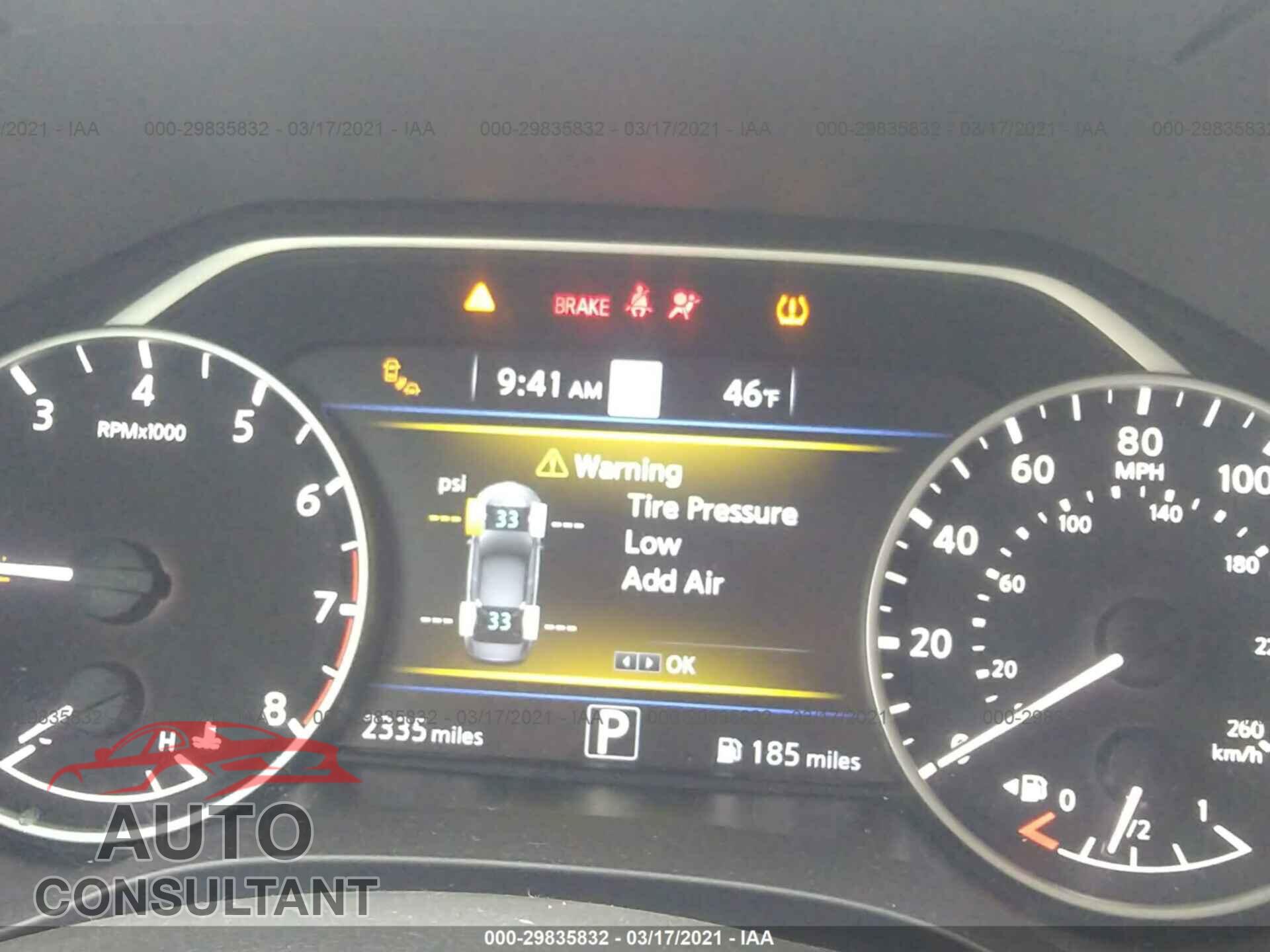 NISSAN MAXIMA 2021 - 1N4AA6EV9MC501844