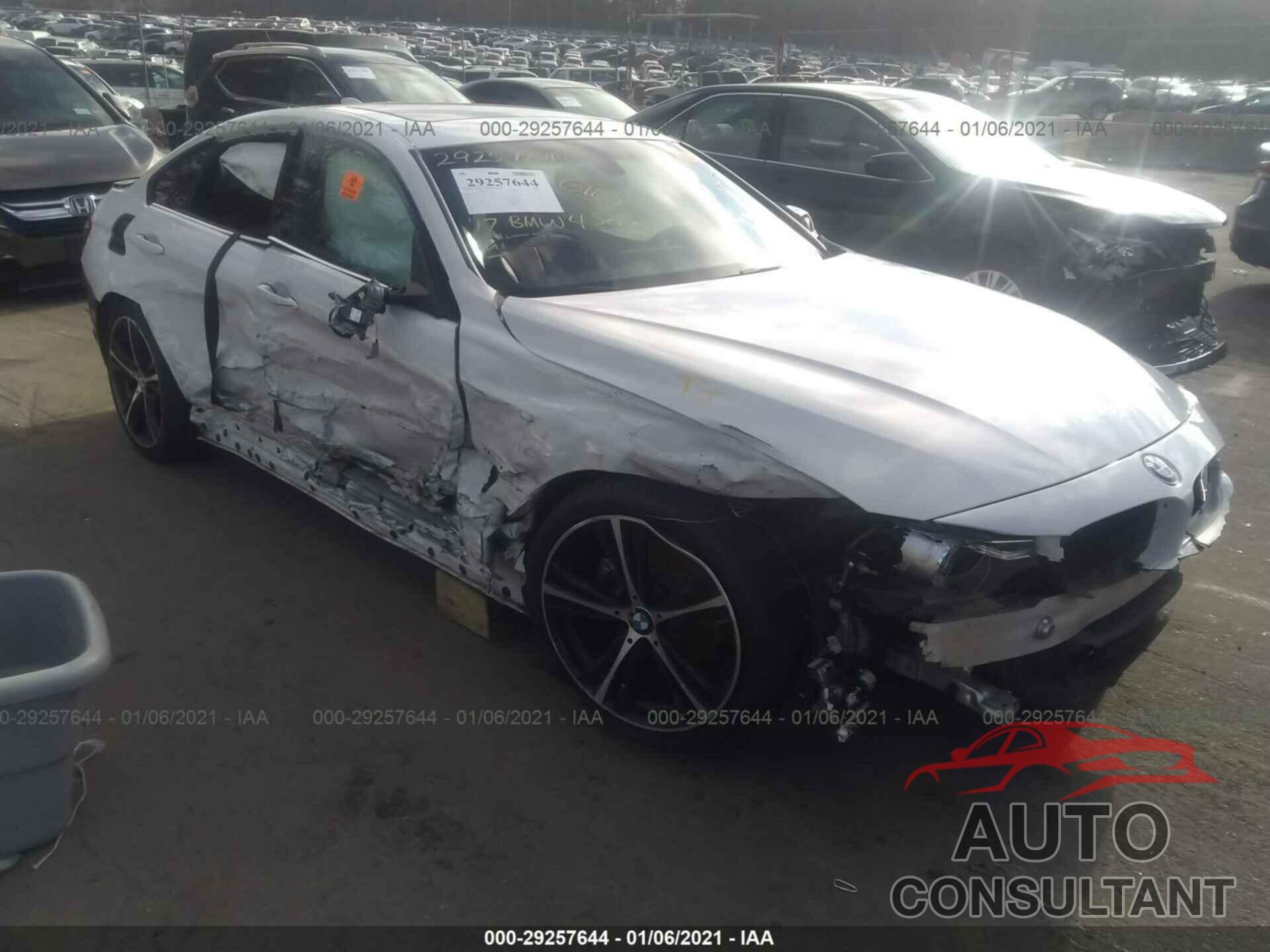 BMW 4 SERIES 2017 - WBA4F7C34HG789445