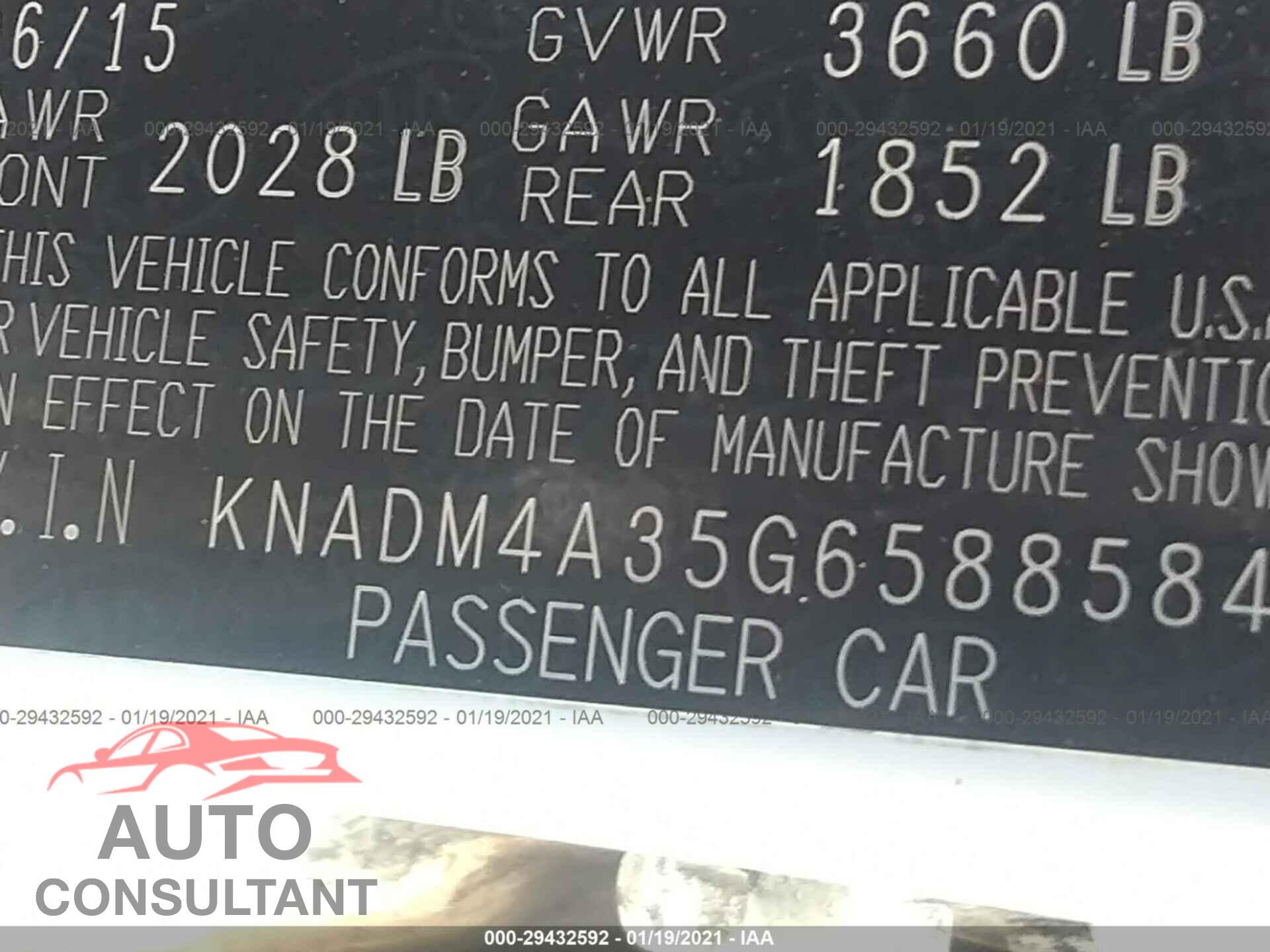 KIA RIO 2016 - KNADM4A35G6588584