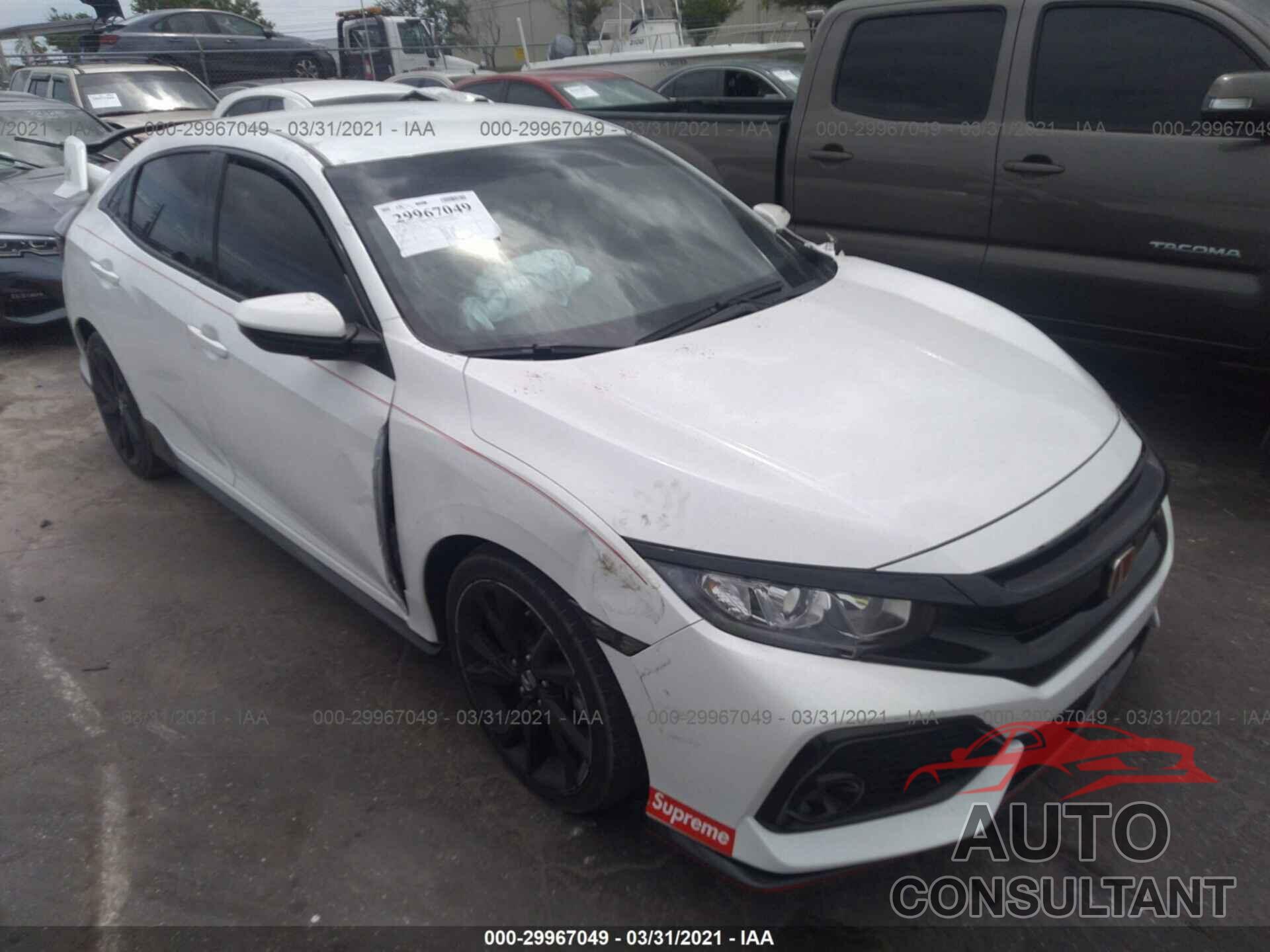 HONDA CIVIC HATCHBACK 2018 - SHHFK7H44JU219582