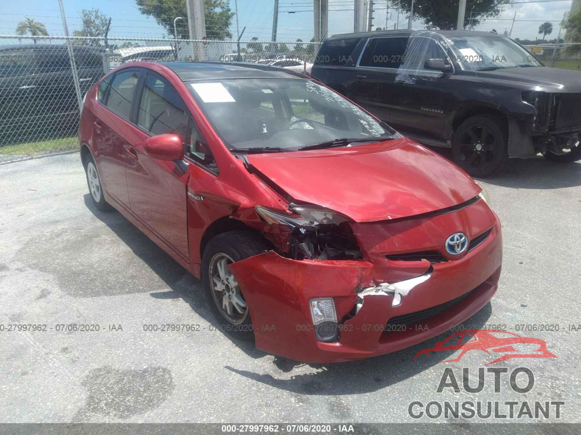 TOYOTA PRIUS 2011 - JTDKN3DU8B0273392