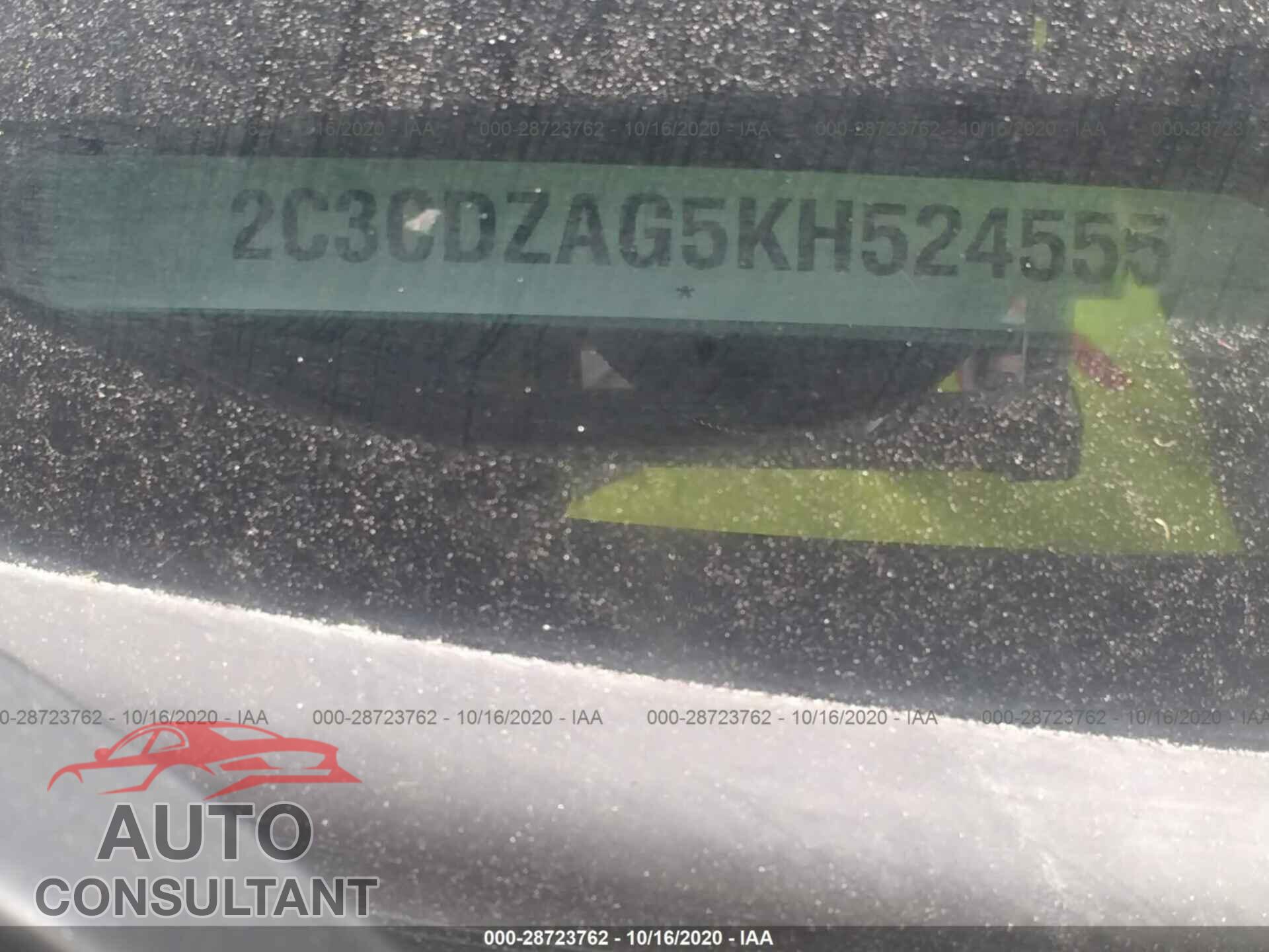 DODGE CHALLENGER 2019 - 2C3CDZAG5KH524555