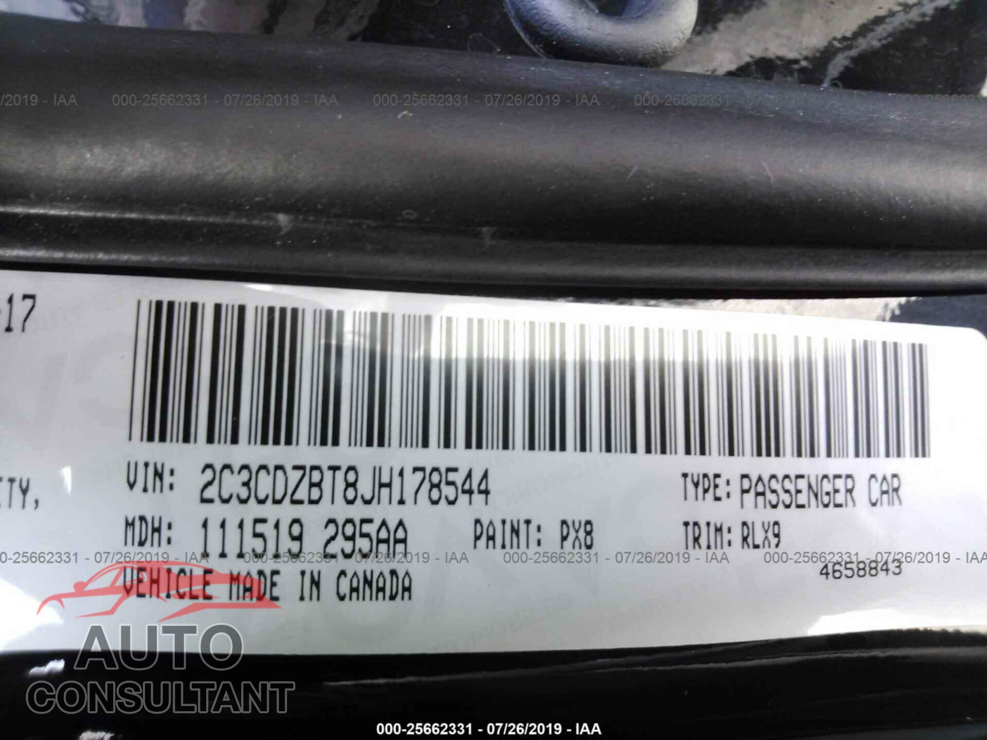 DODGE CHALLENGER 2018 - 2C3CDZBT8JH178544