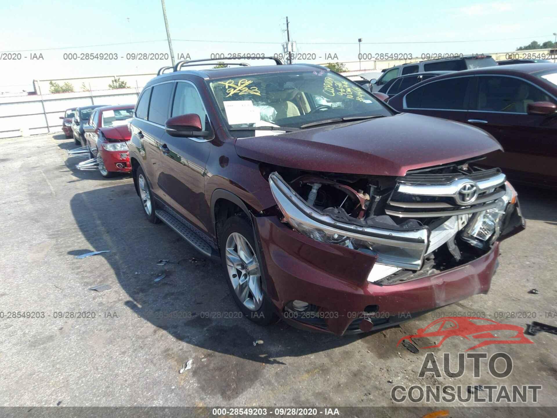 TOYOTA HIGHLANDER 2016 - 5TDYKRFH3GS164915