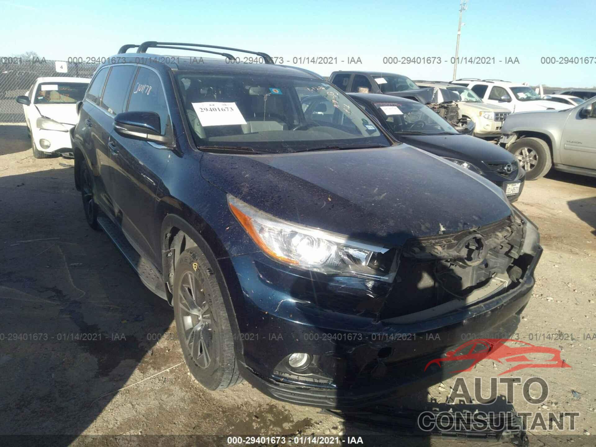 TOYOTA HIGHLANDER 2016 - 5TDKKRFH5GS140184