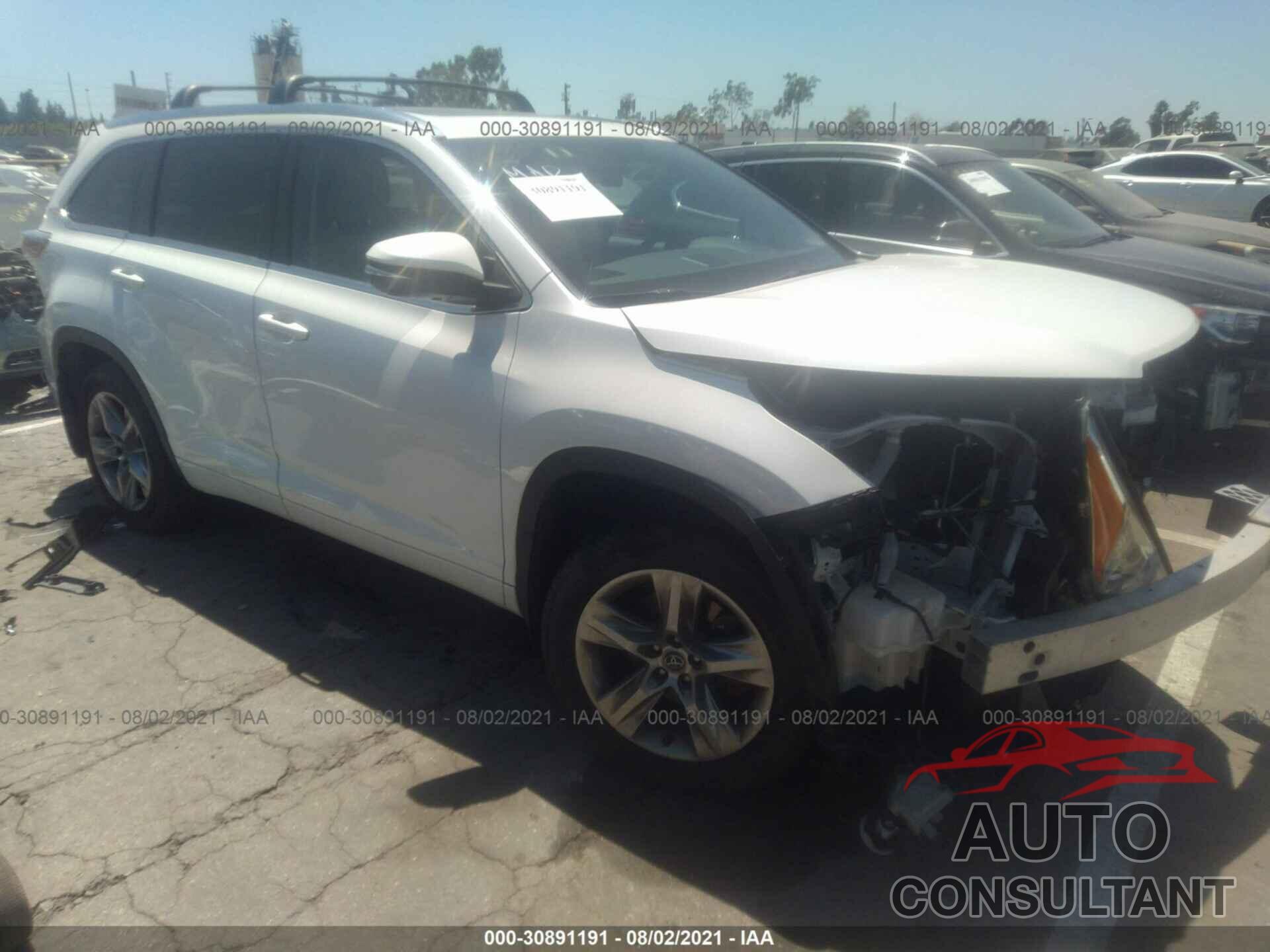 TOYOTA HIGHLANDER 2016 - 5TDDKRFH6GS348843