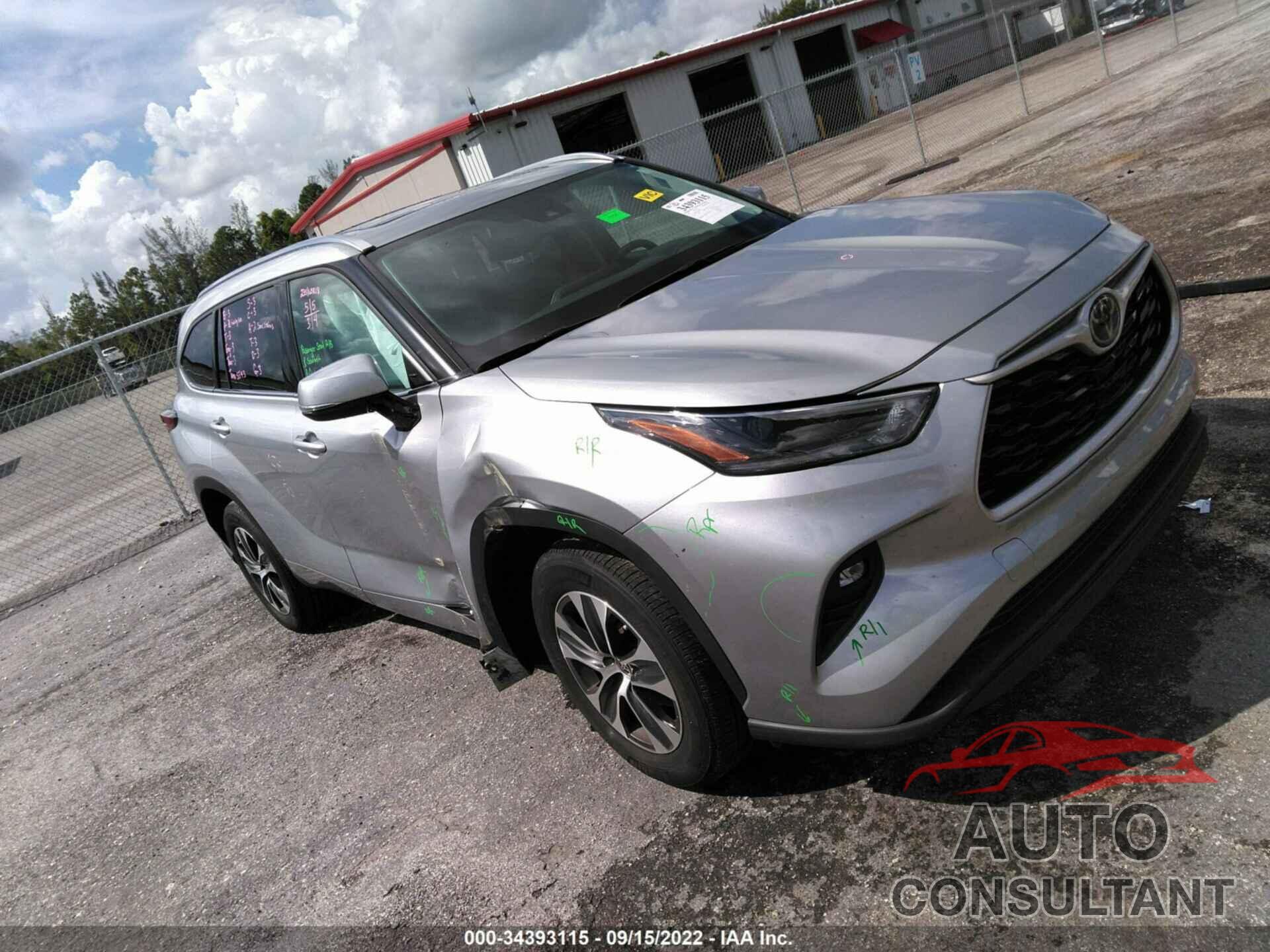 TOYOTA HIGHLANDER 2021 - 5TDGZRAH0MS044077