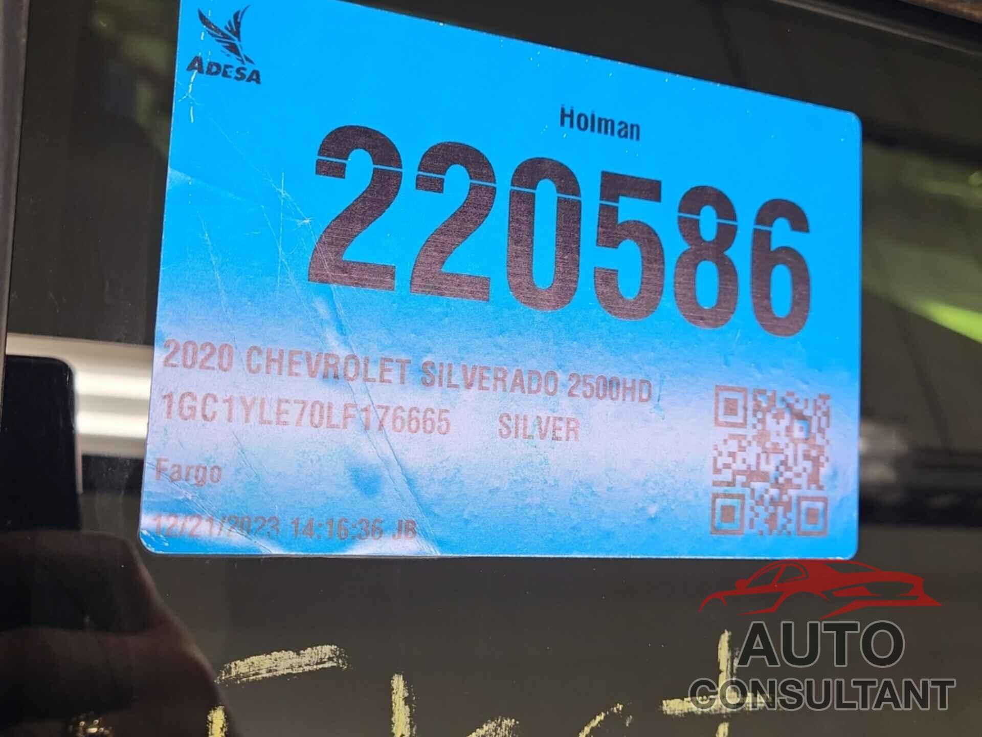 CHEVROLET SILVERADO 2500HD 2020 - 1GC1YLE70LF176665