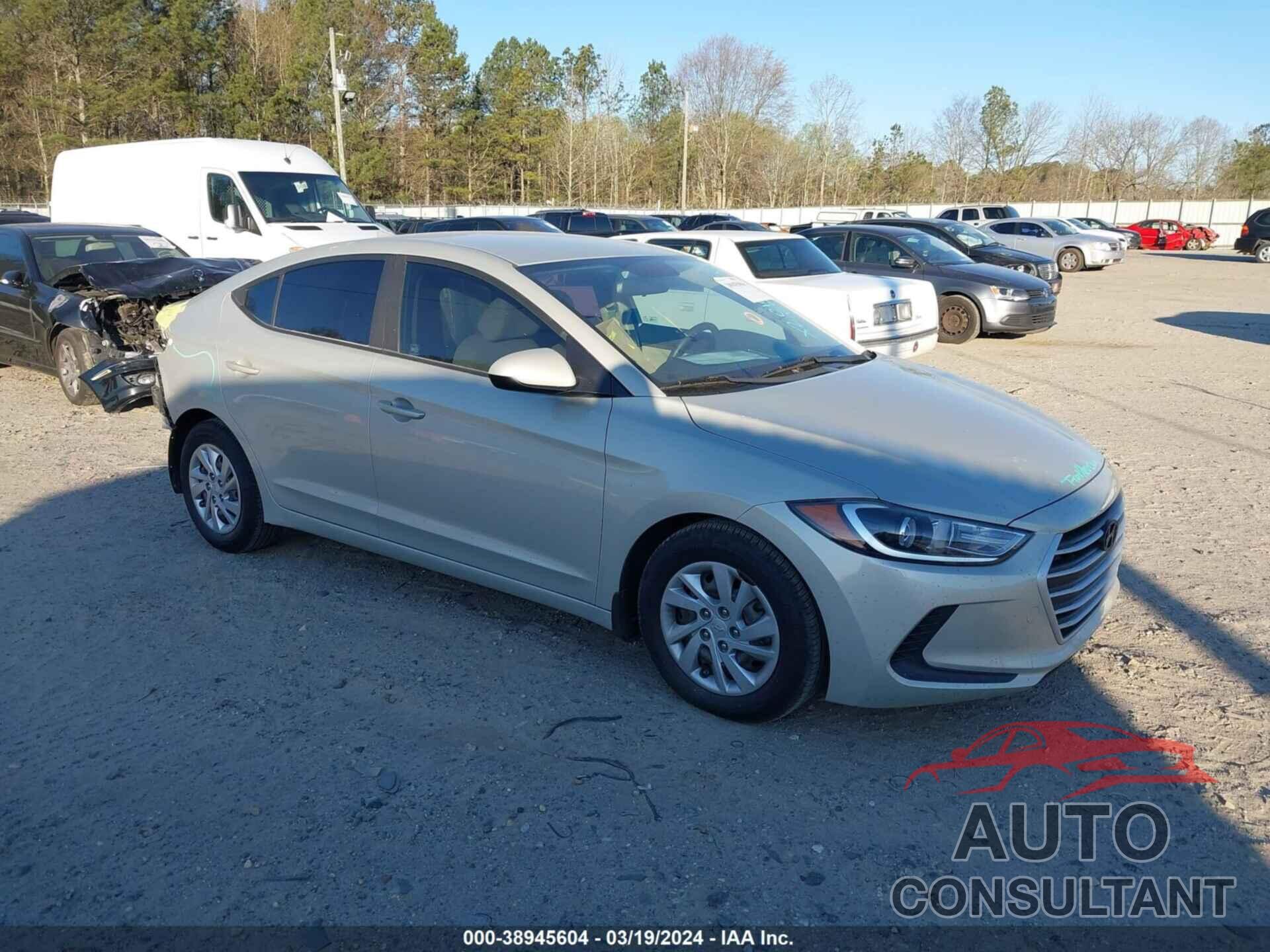 HYUNDAI ELANTRA 2017 - KMHD74LF9HU408548