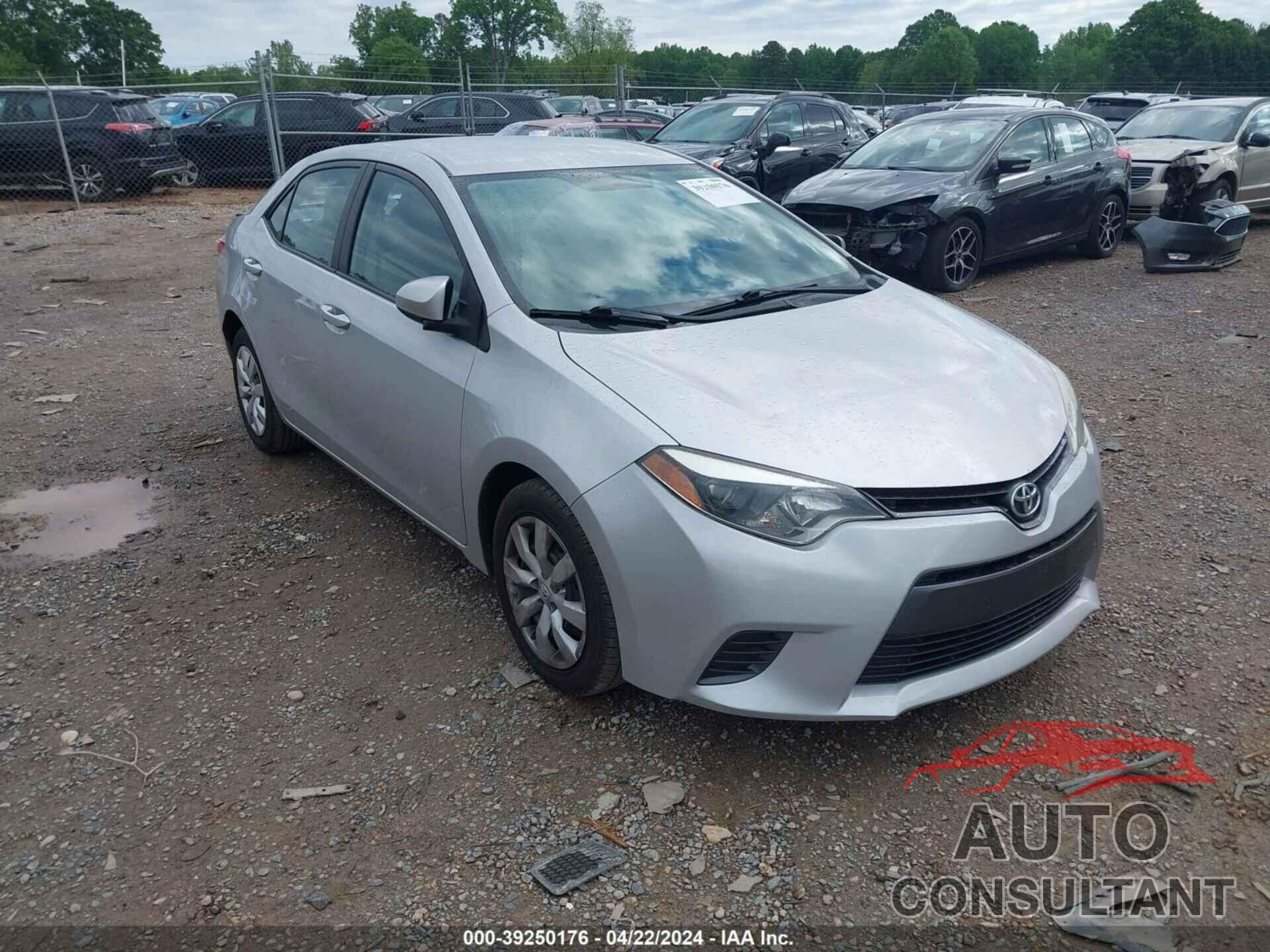 TOYOTA COROLLA 2015 - 2T1BURHE1FC367845