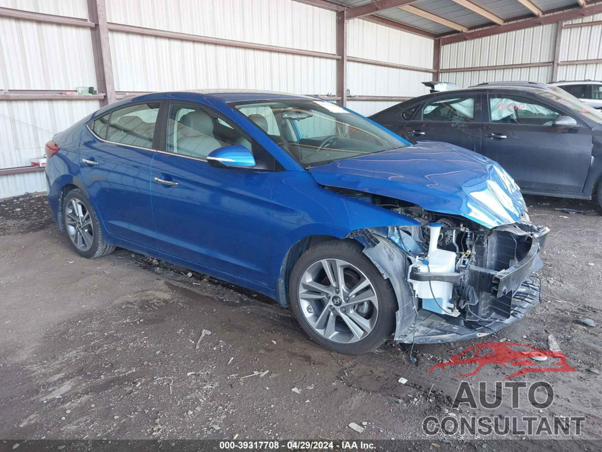 HYUNDAI ELANTRA 2017 - KMHD84LF3HU356606