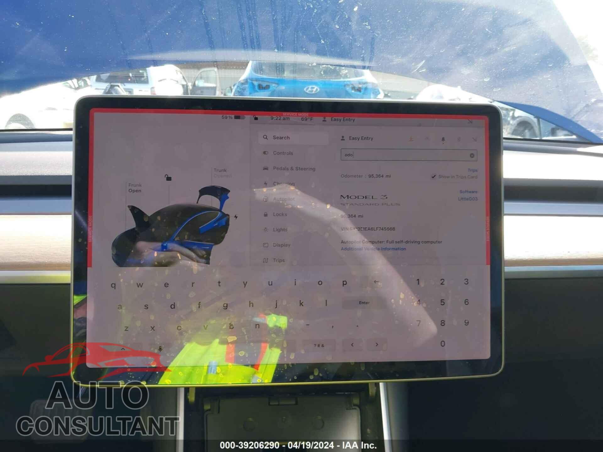 TESLA MODEL 3 2020 - 5YJ3E1EA6LF745668