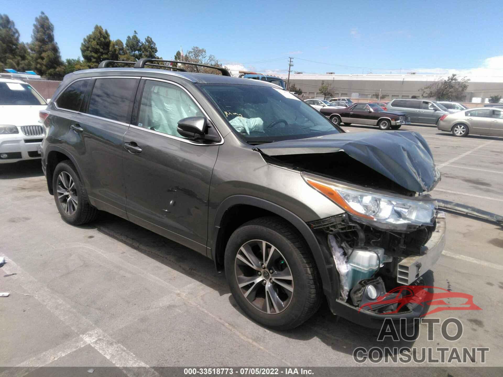TOYOTA HIGHLANDER 2016 - 5TDJKRFHXGS237585