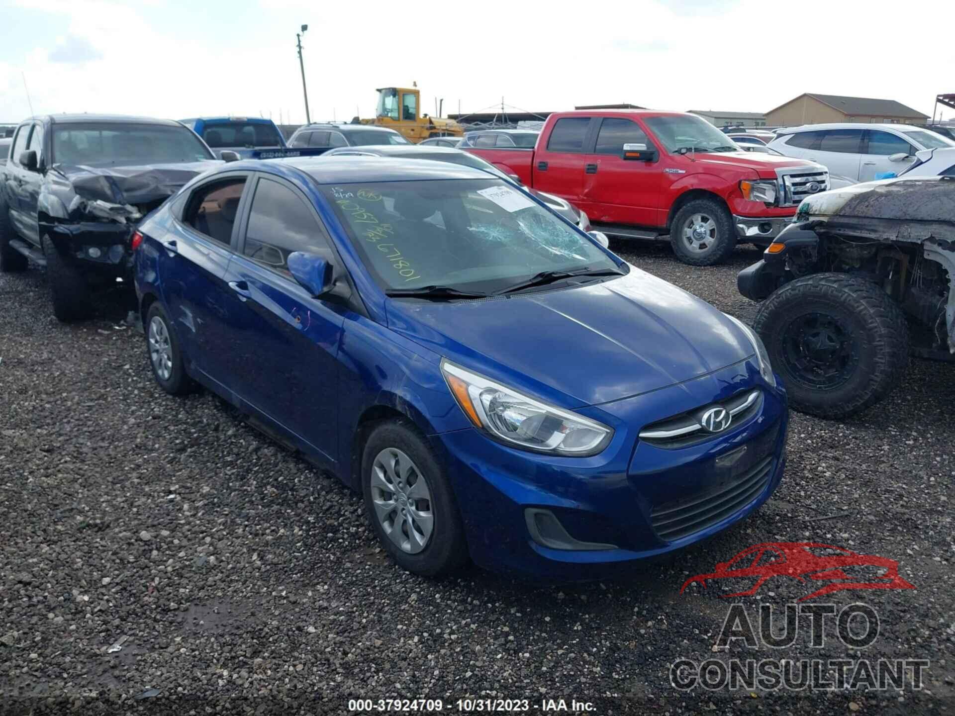 HYUNDAI ACCENT 2016 - KMHCT4AE8GU970957