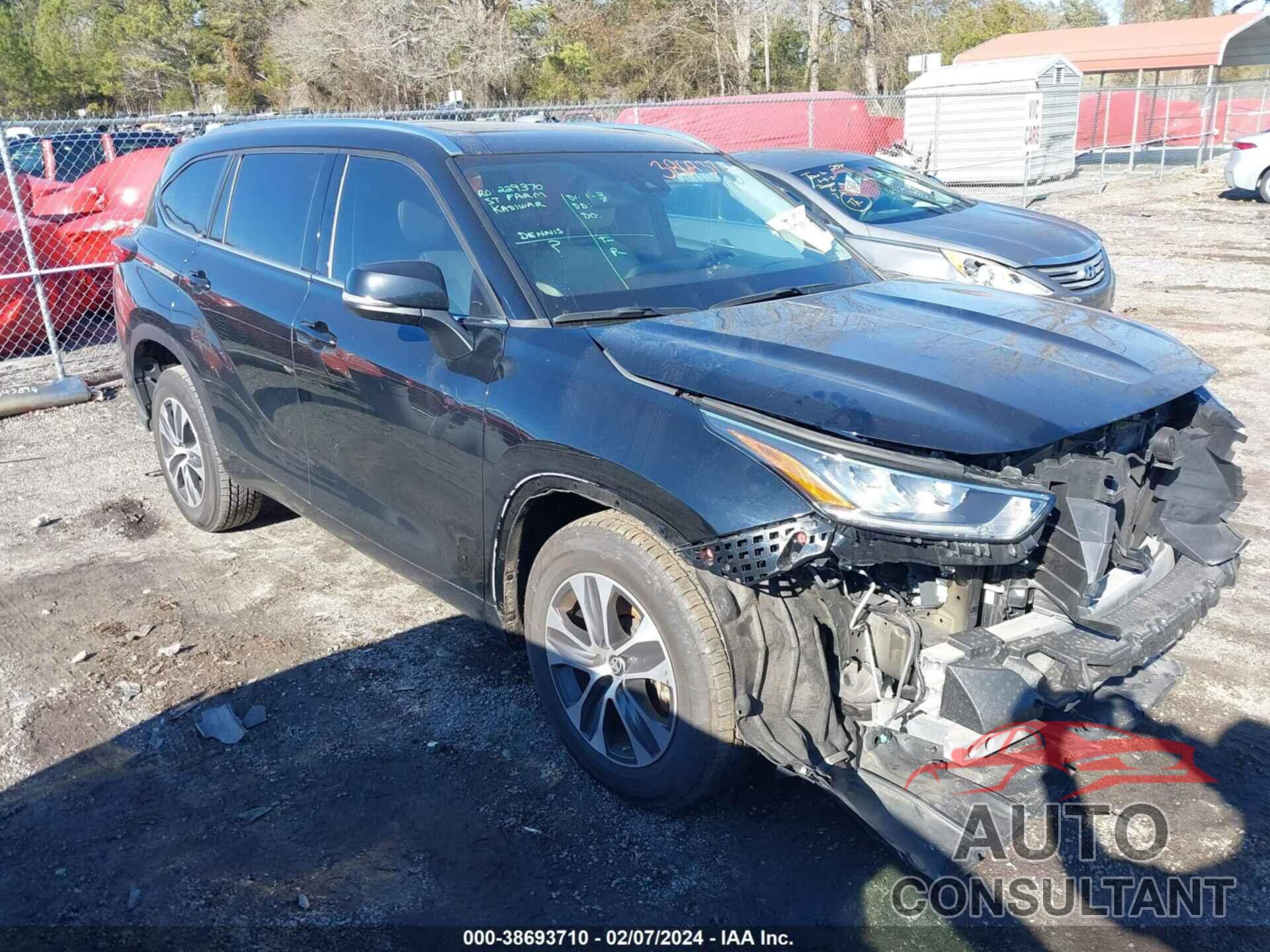 TOYOTA HIGHLANDER 2020 - 5TDGZRAH8LS508506