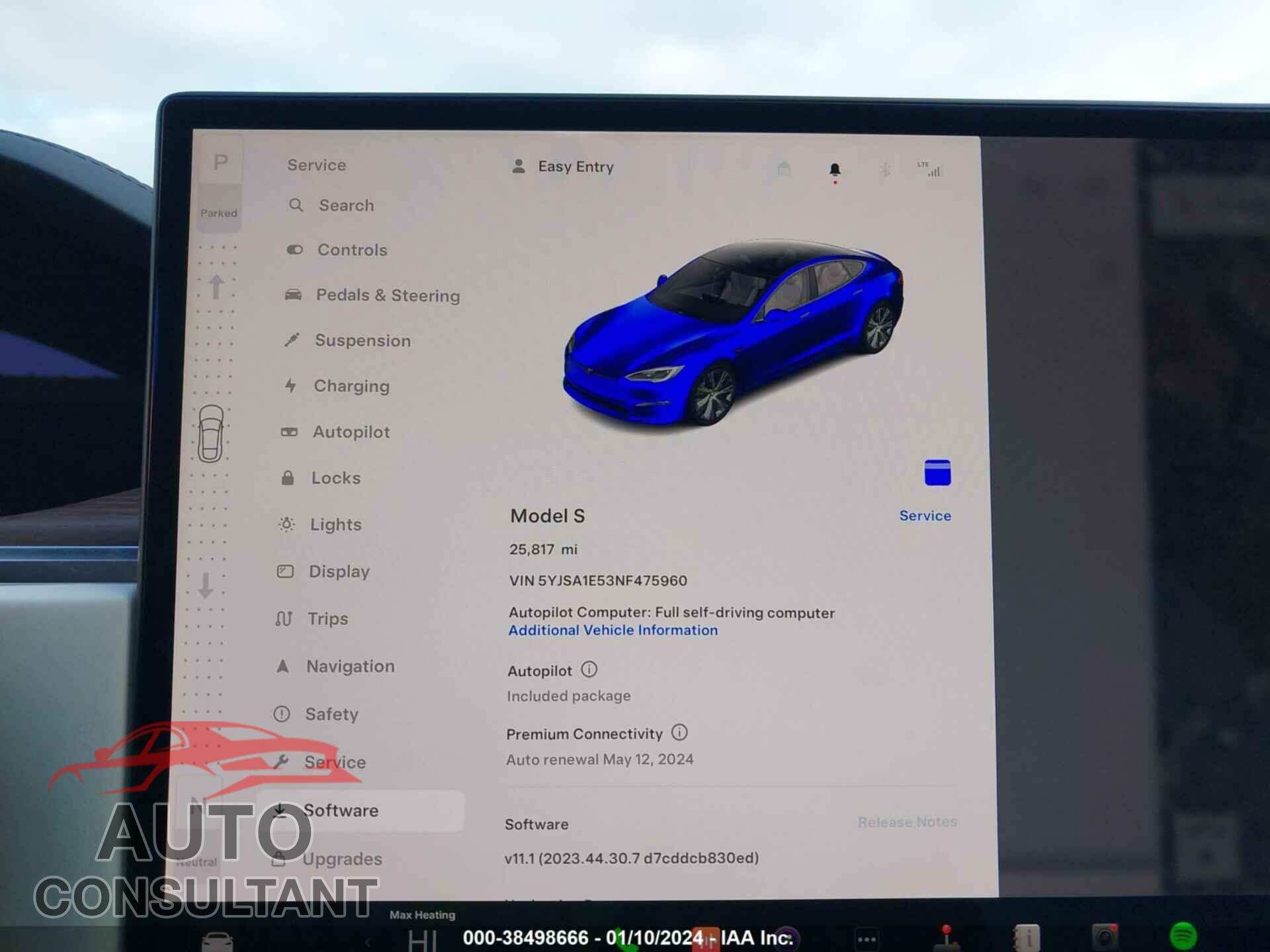 TESLA MODEL S 2022 - 5YJSA1E53NF475960