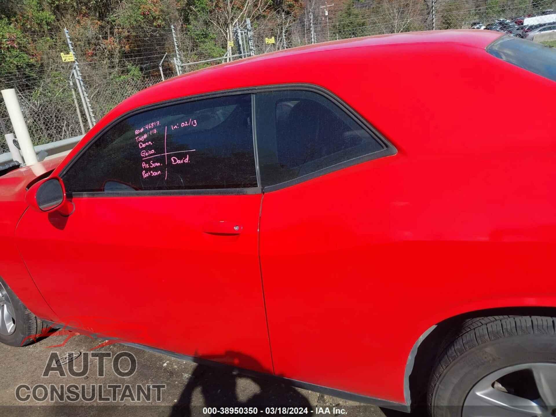 DODGE CHALLENGER 2016 - 2C3CDZAG1GH311982