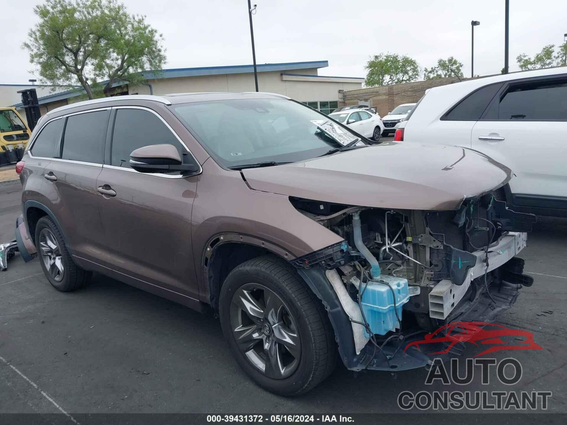 TOYOTA HIGHLANDER 2017 - 5TDYZRFH0HS188716