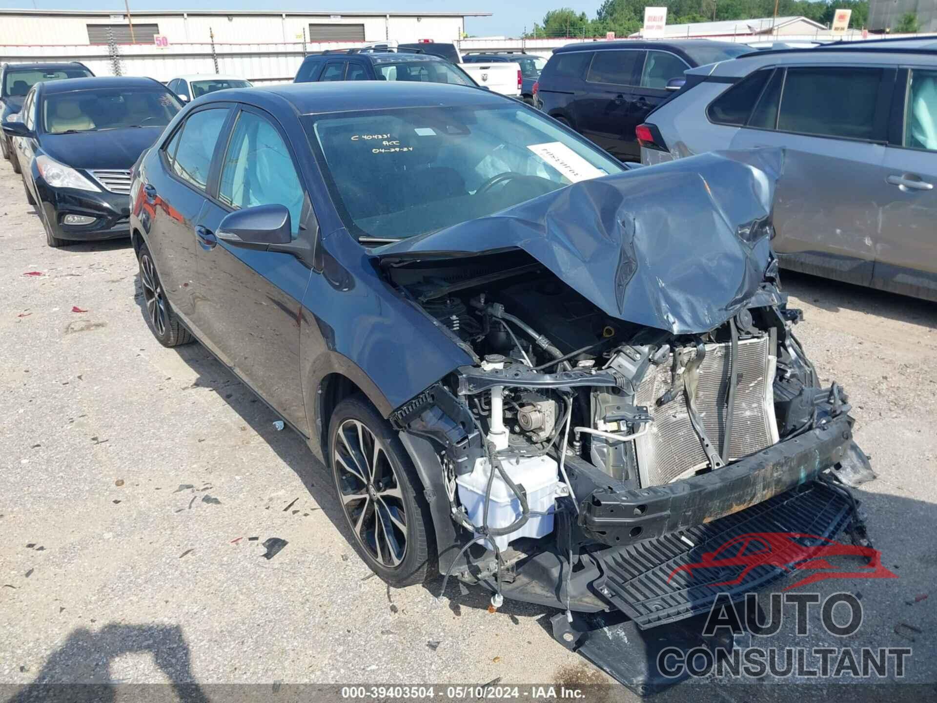 TOYOTA COROLLA 2019 - 2T1BURHE2KC162688