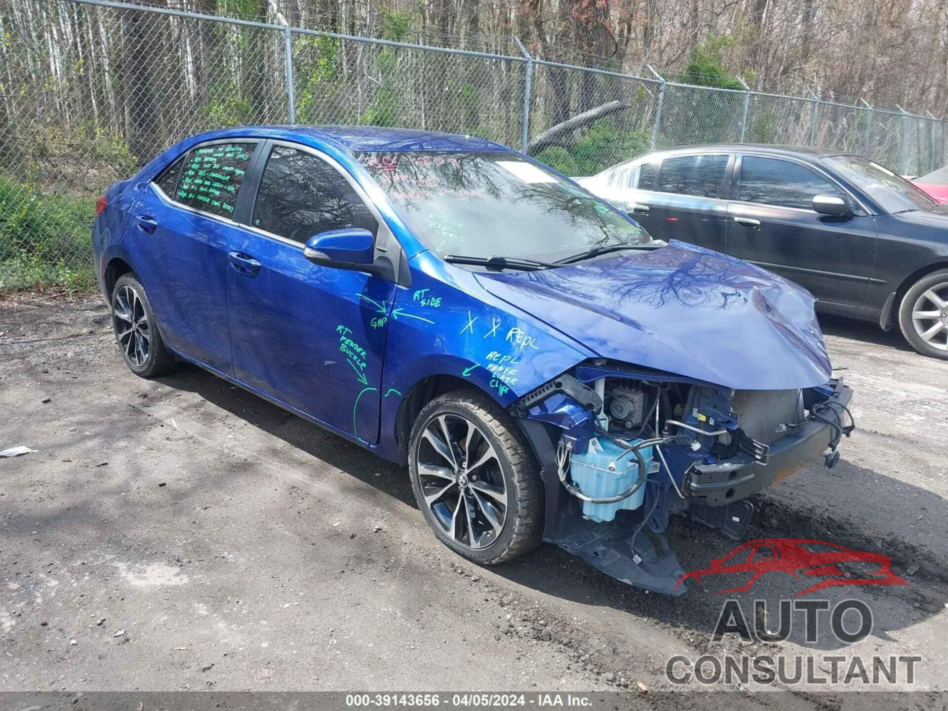 TOYOTA COROLLA 2017 - 2T1BURHE7HC868922