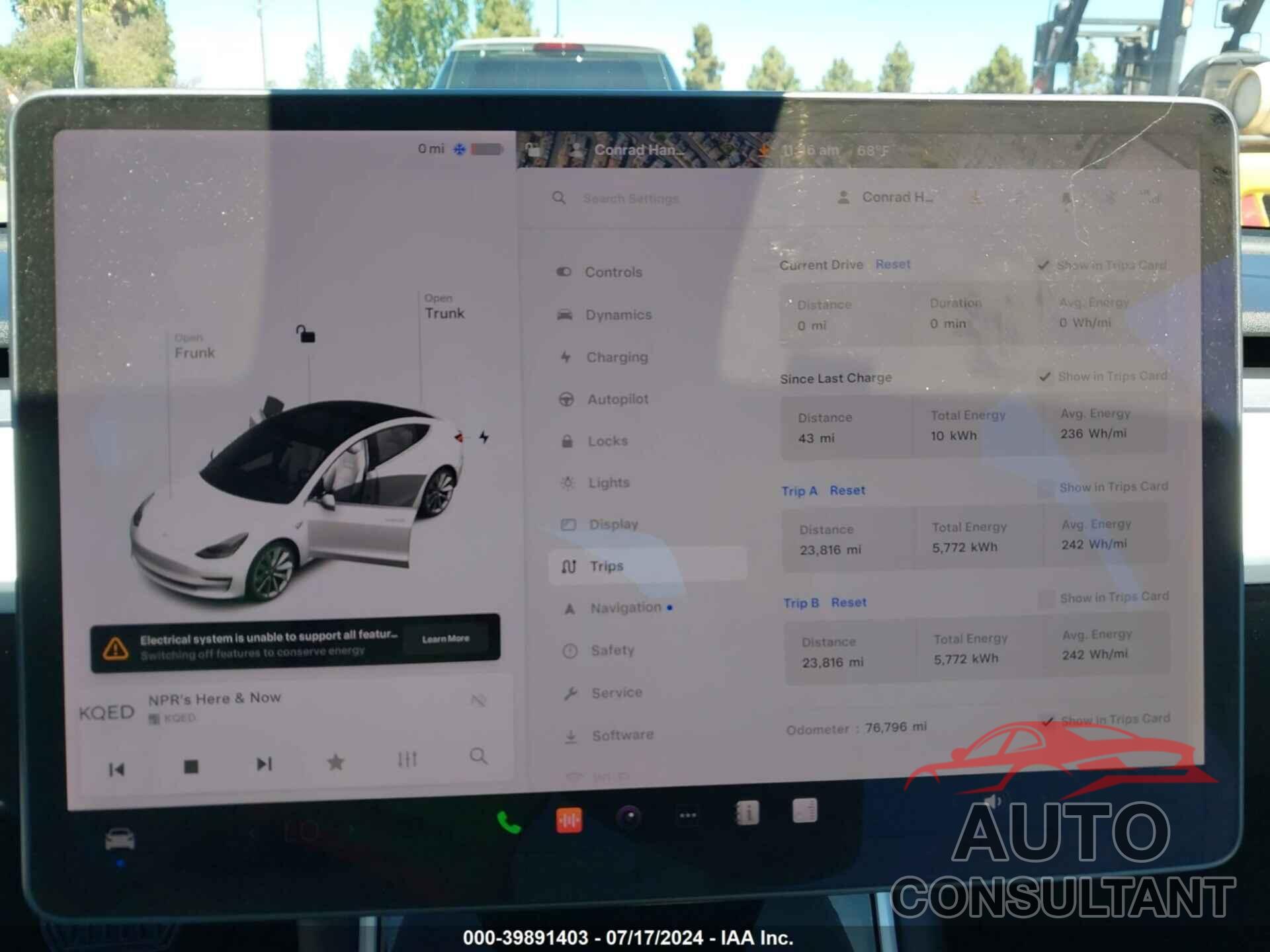 TESLA MODEL 3 2019 - 5YJ3E1EAXKF302650
