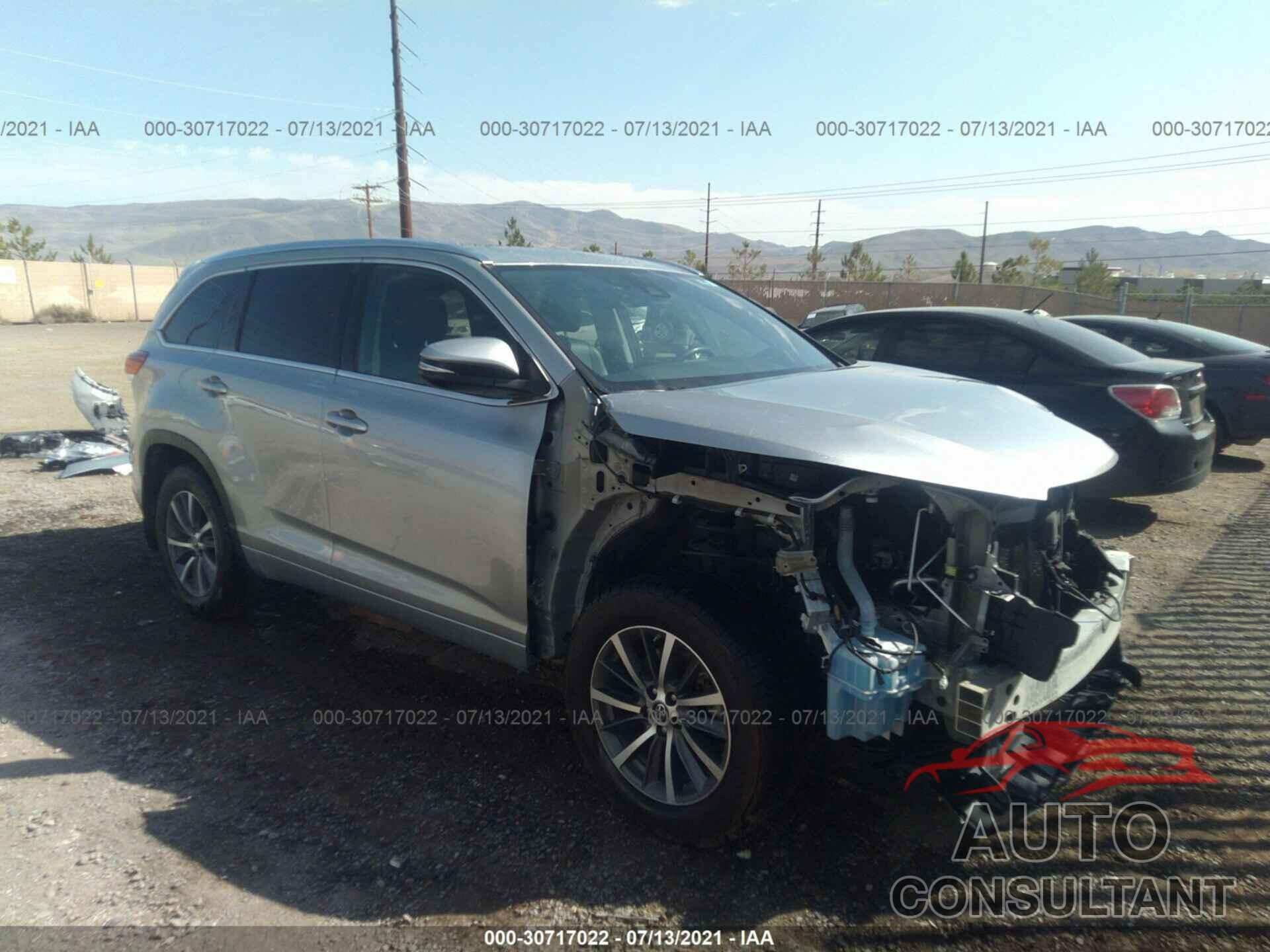 TOYOTA HIGHLANDER 2017 - 5TDJZRFH5HS404836