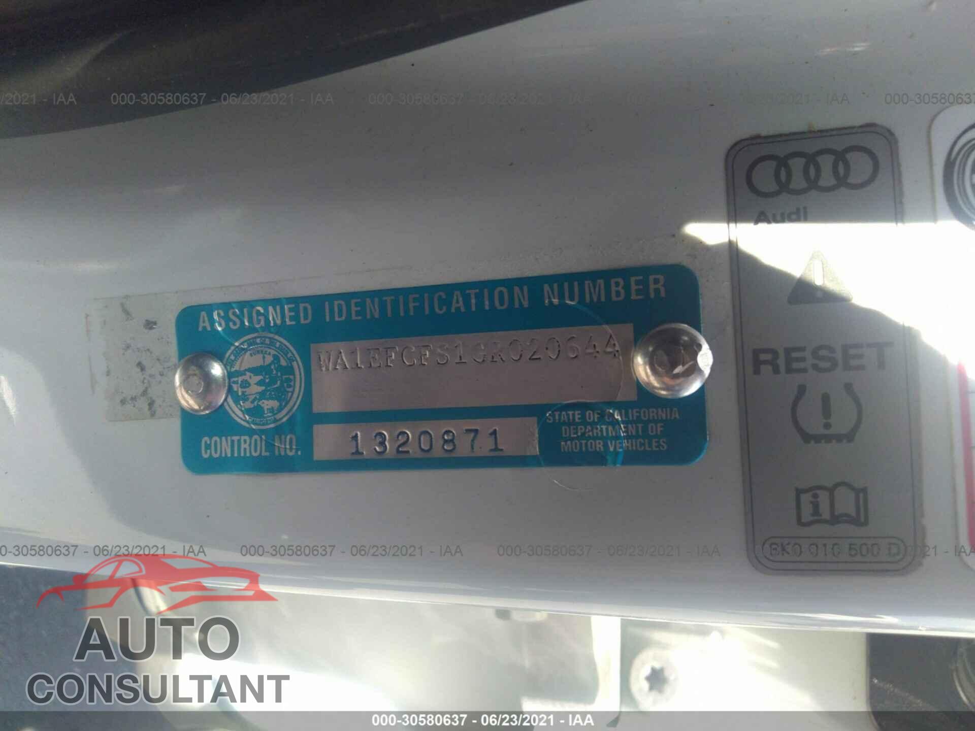 AUDI Q3 2016 - WA1EFCFS1GR020644
