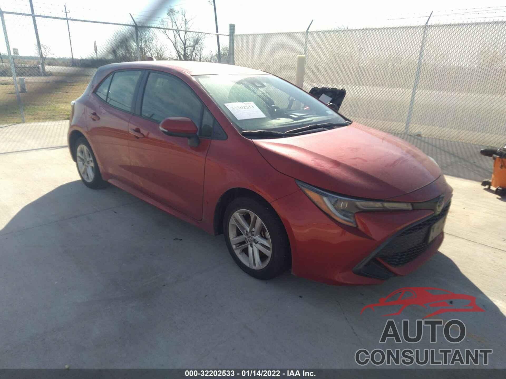 TOYOTA COROLLA HATCHBACK 2020 - JTND4RBE1L3095184