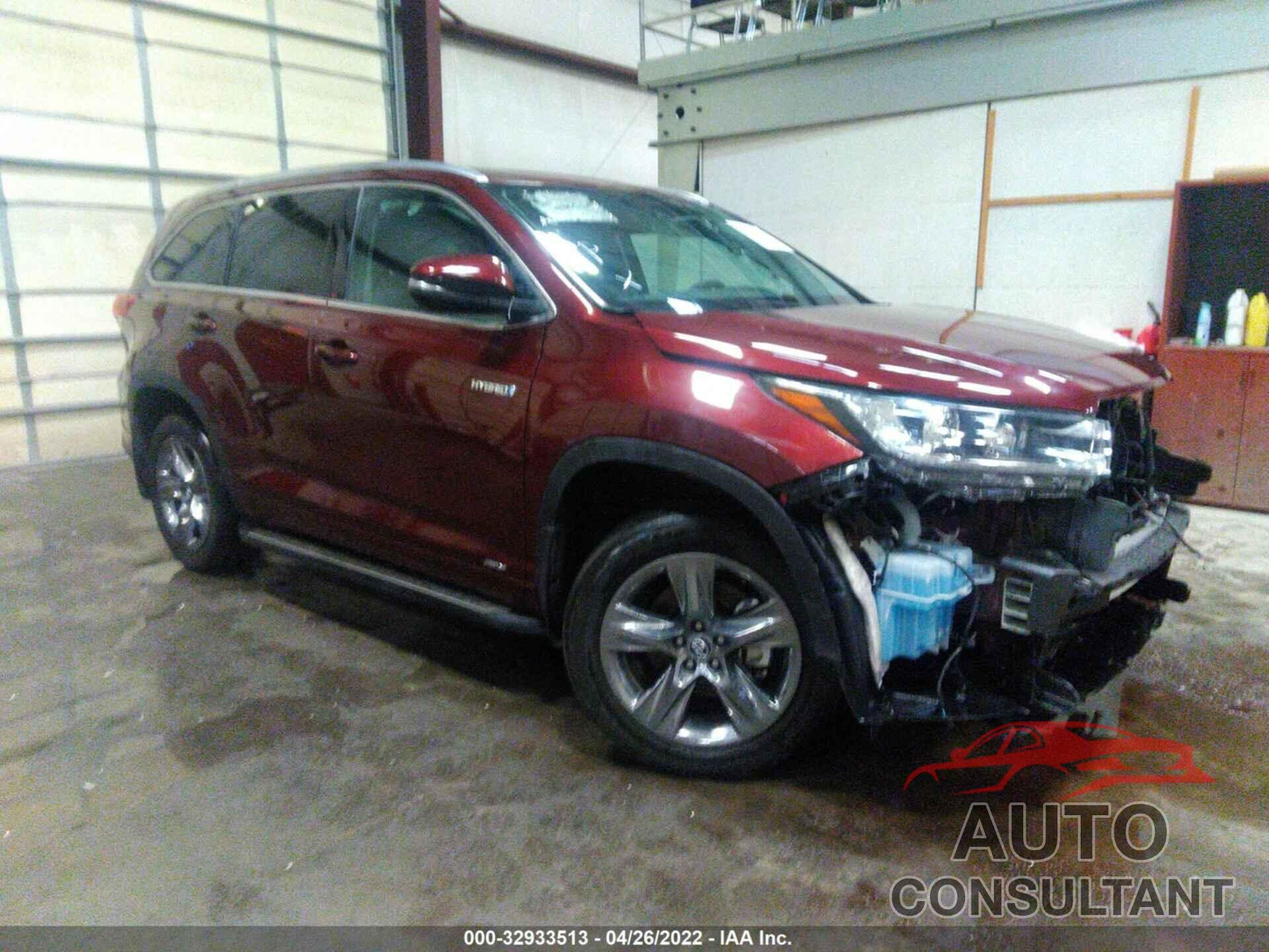 TOYOTA HIGHLANDER 2017 - 5TDDGRFH4HS021943