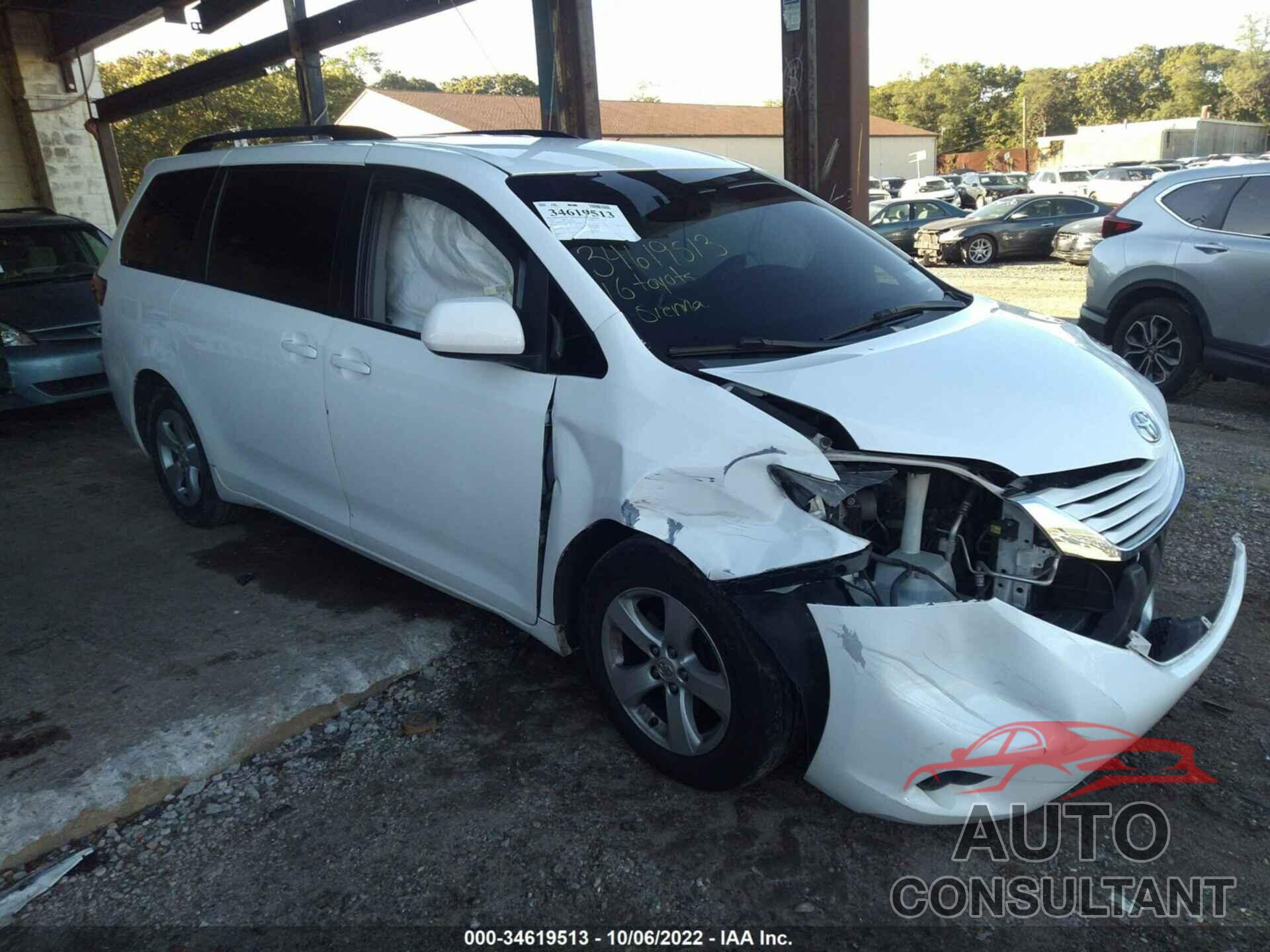 TOYOTA SIENNA 2016 - 5TDKK3DC2GS708766