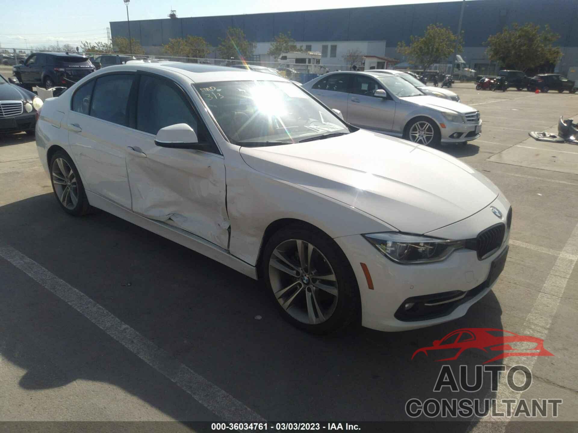 BMW 3 SERIES 2017 - WBA8B9G5XHNU09430