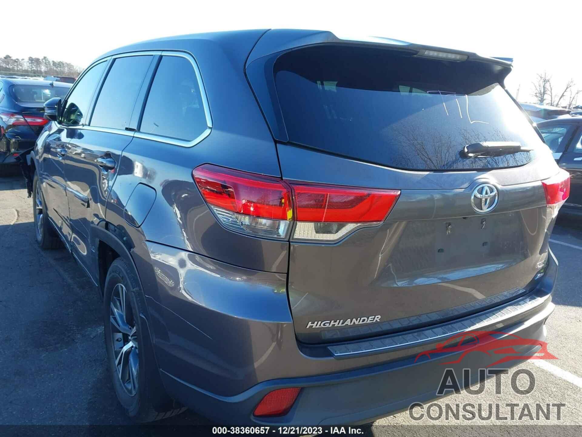 TOYOTA HIGHLANDER 2017 - 5TDBZRFHXHS414833