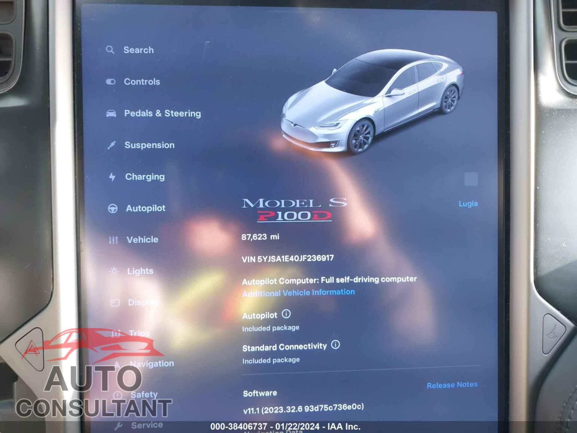 TESLA MODEL S 2018 - 5YJSA1E40JF236917