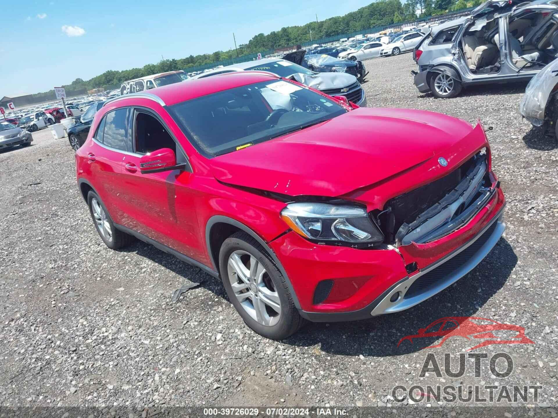 MERCEDES-BENZ GLA 250 2016 - WDCTG4EB6GJ205153