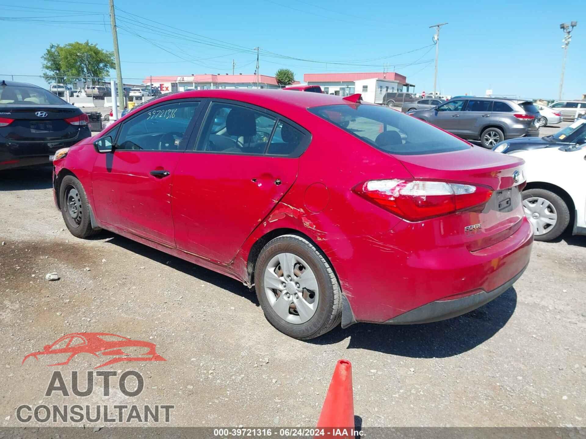 KIA FORTE 2016 - KNAFK4A67G5459325