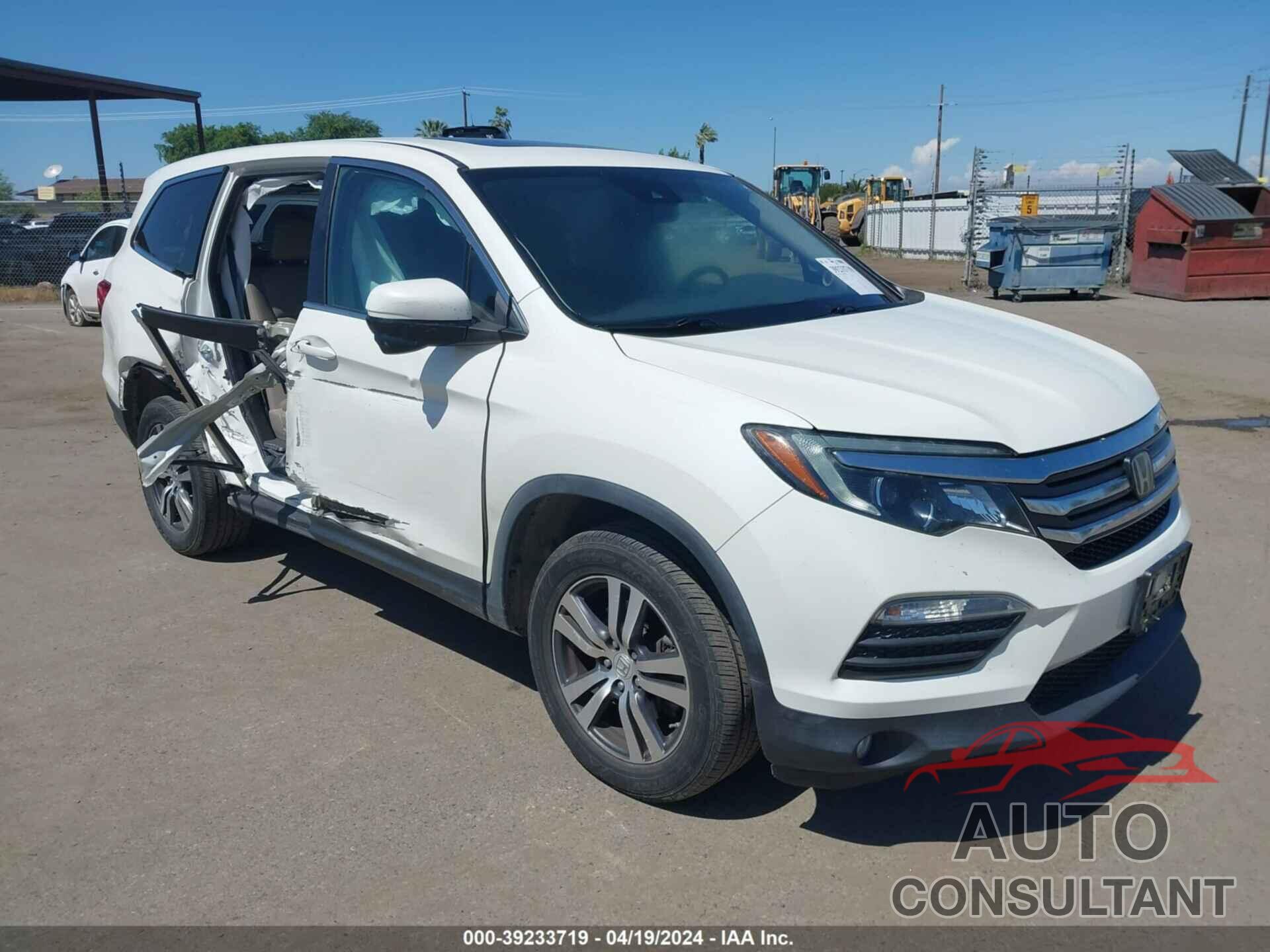 HONDA PILOT 2017 - 5FNYF6H61HB086283