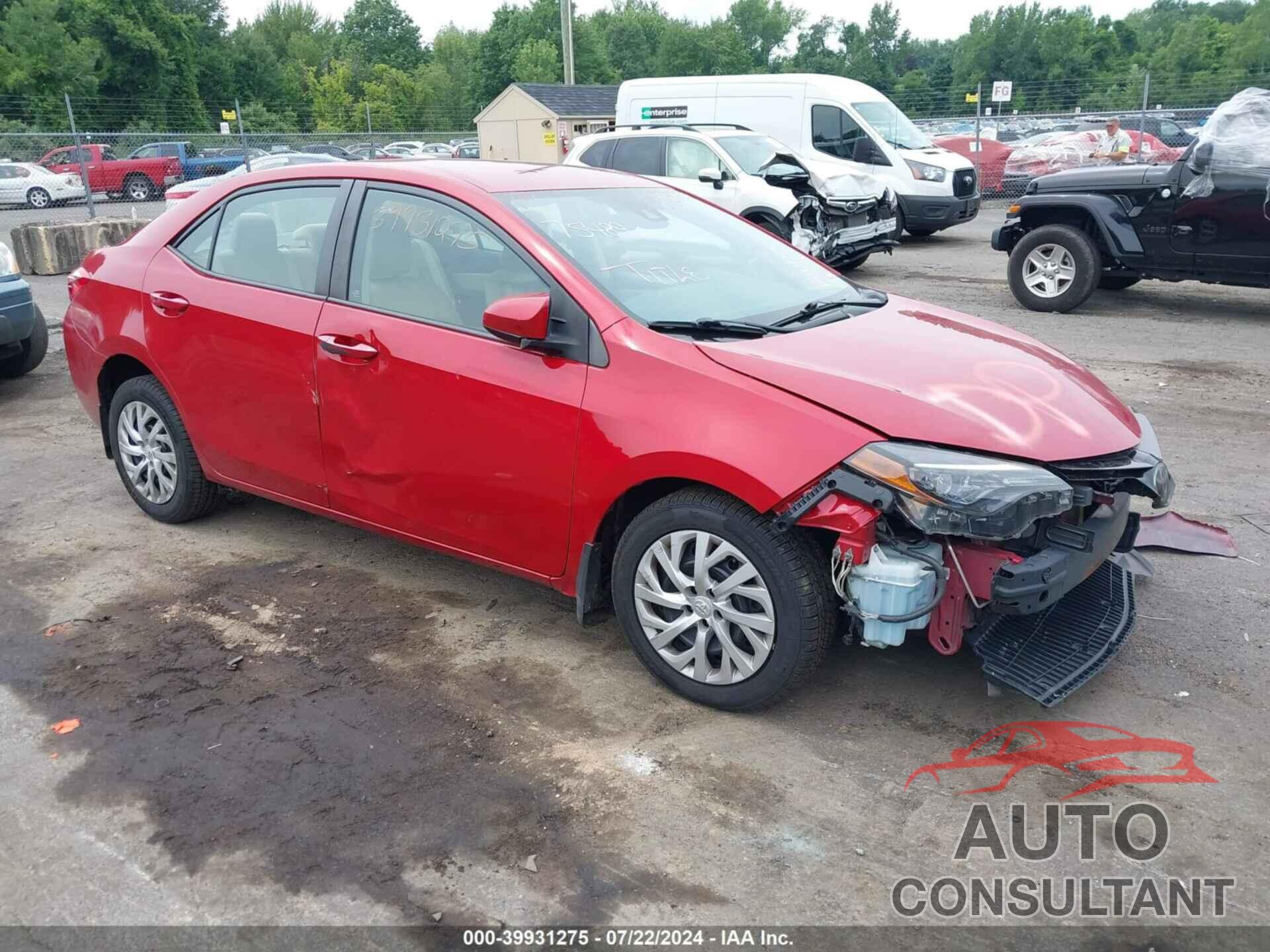 TOYOTA COROLLA 2017 - 2T1BURHE1HC895324