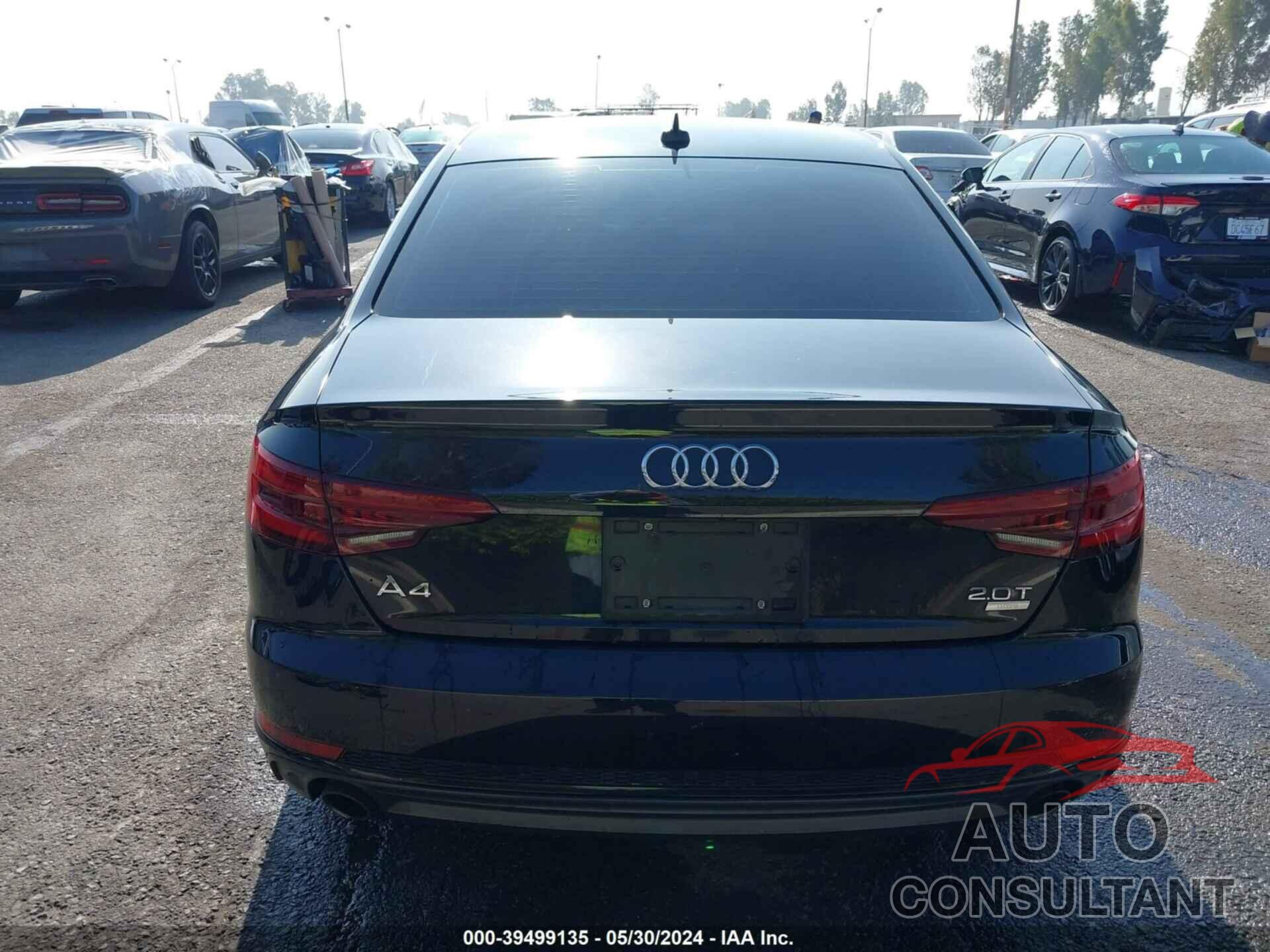 AUDI A4 2018 - WAUKMAF48JA129898